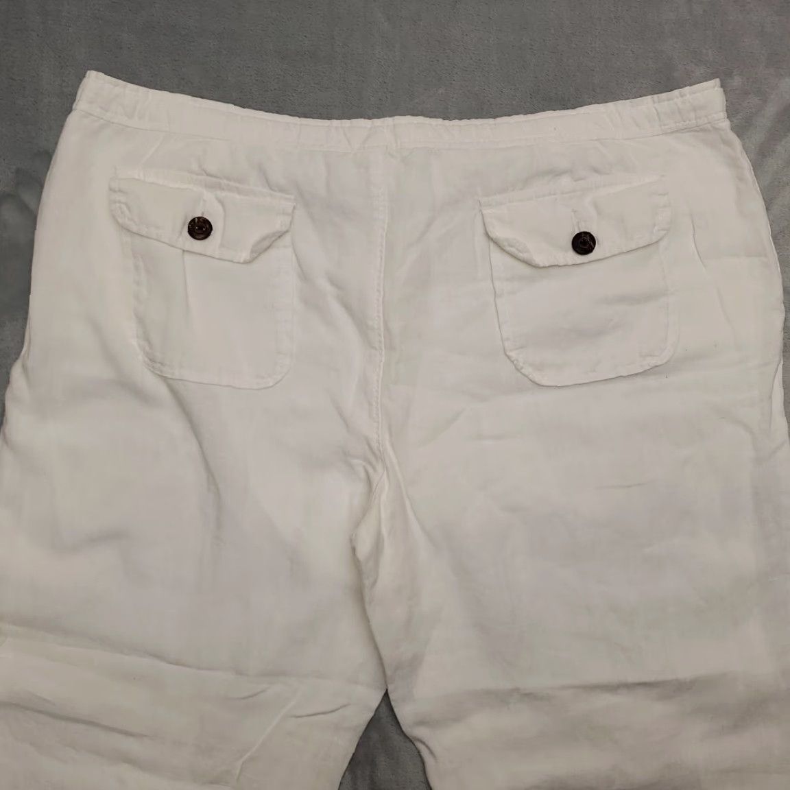 Old Navy Old Navy White Linen Wide Leg Pants Women 14 30in Inseam Mid Rise Casual Y2K Retro Modern USA Mens Womens Girls Boys Size 36" / US 14 / IT 50 - 7 Thumbnail