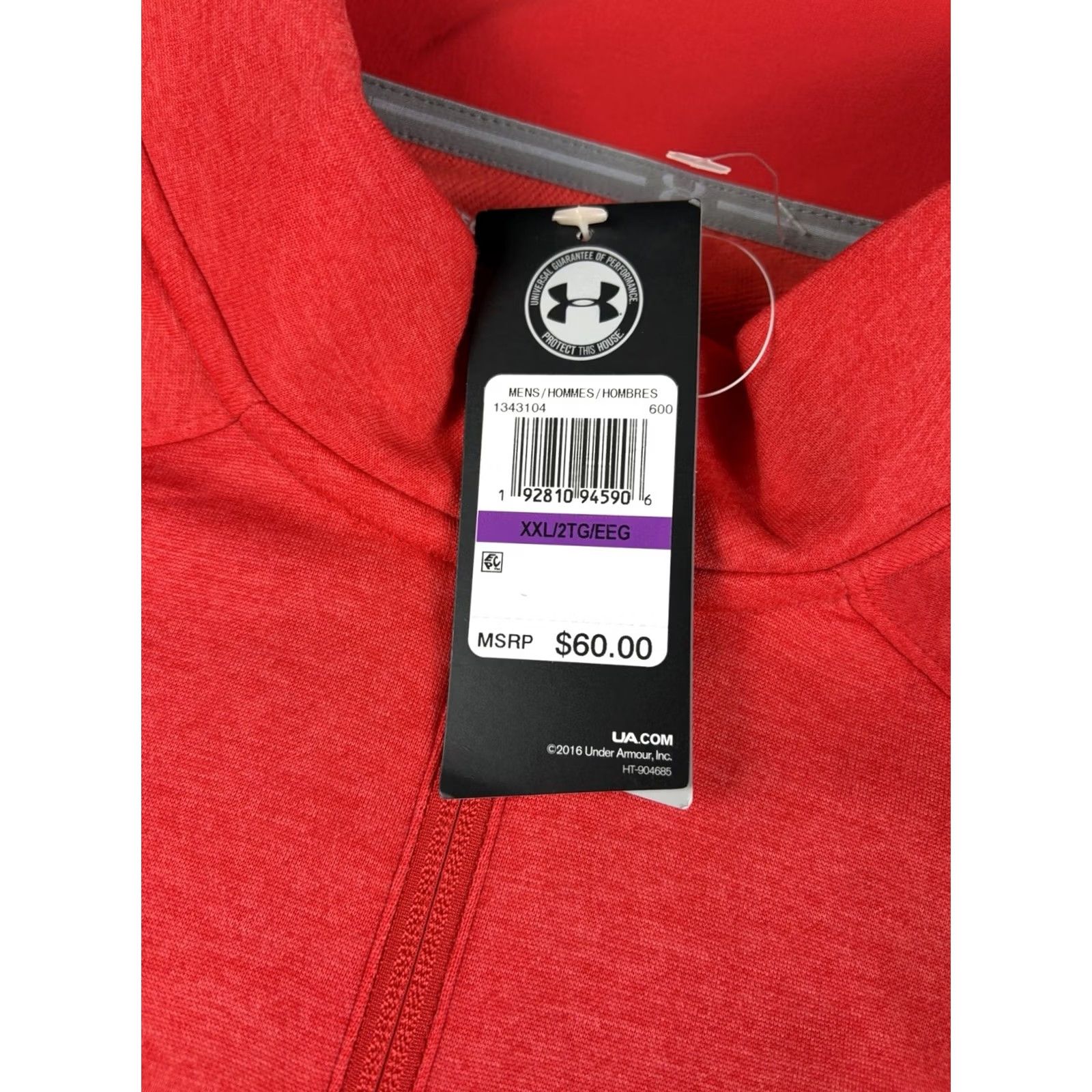 Under Armour Under Armour Pullover Mock Neck Zip Red 2XL Men’s Golf Long Sleeve Casual Performance Size US XXL / EU 58 / 5 - 3 Thumbnail