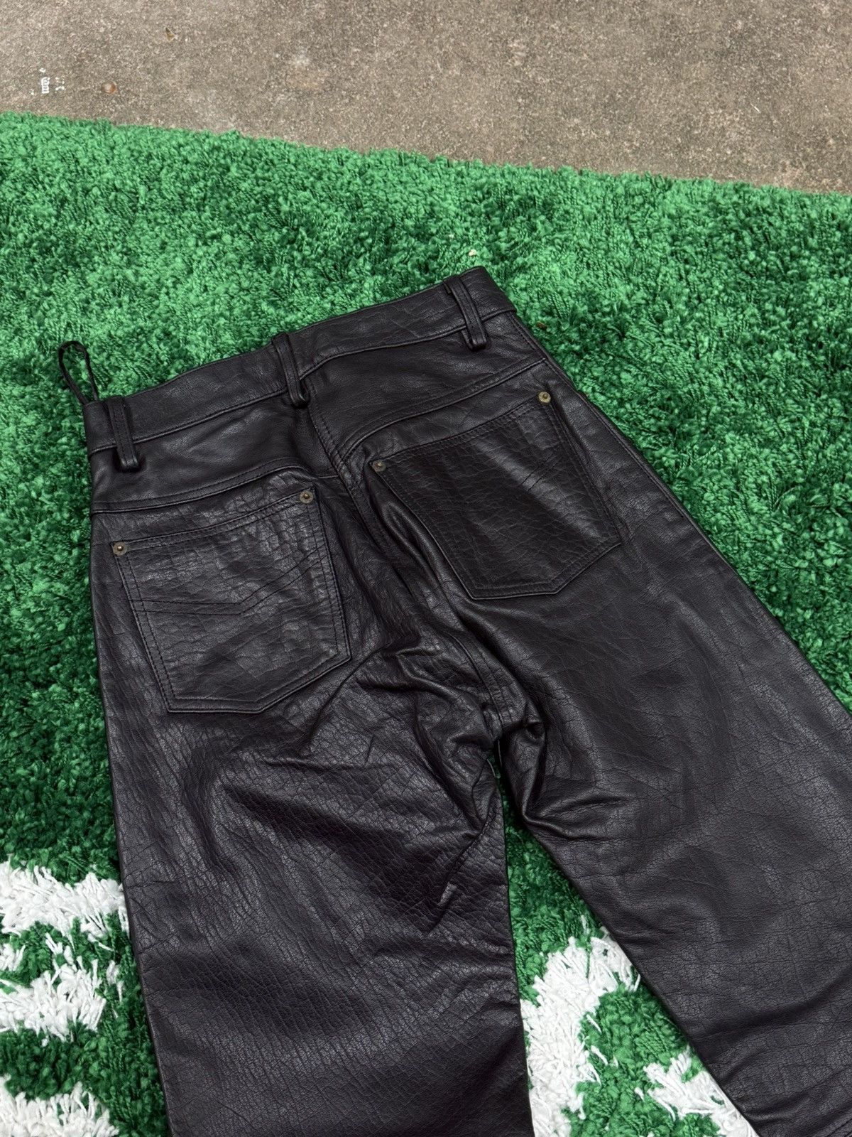 Vintage AMAZING Vintage Leather Pants Sz. 6 Biker Jean Size 28" / US 6 / IT 42 - 6 Thumbnail