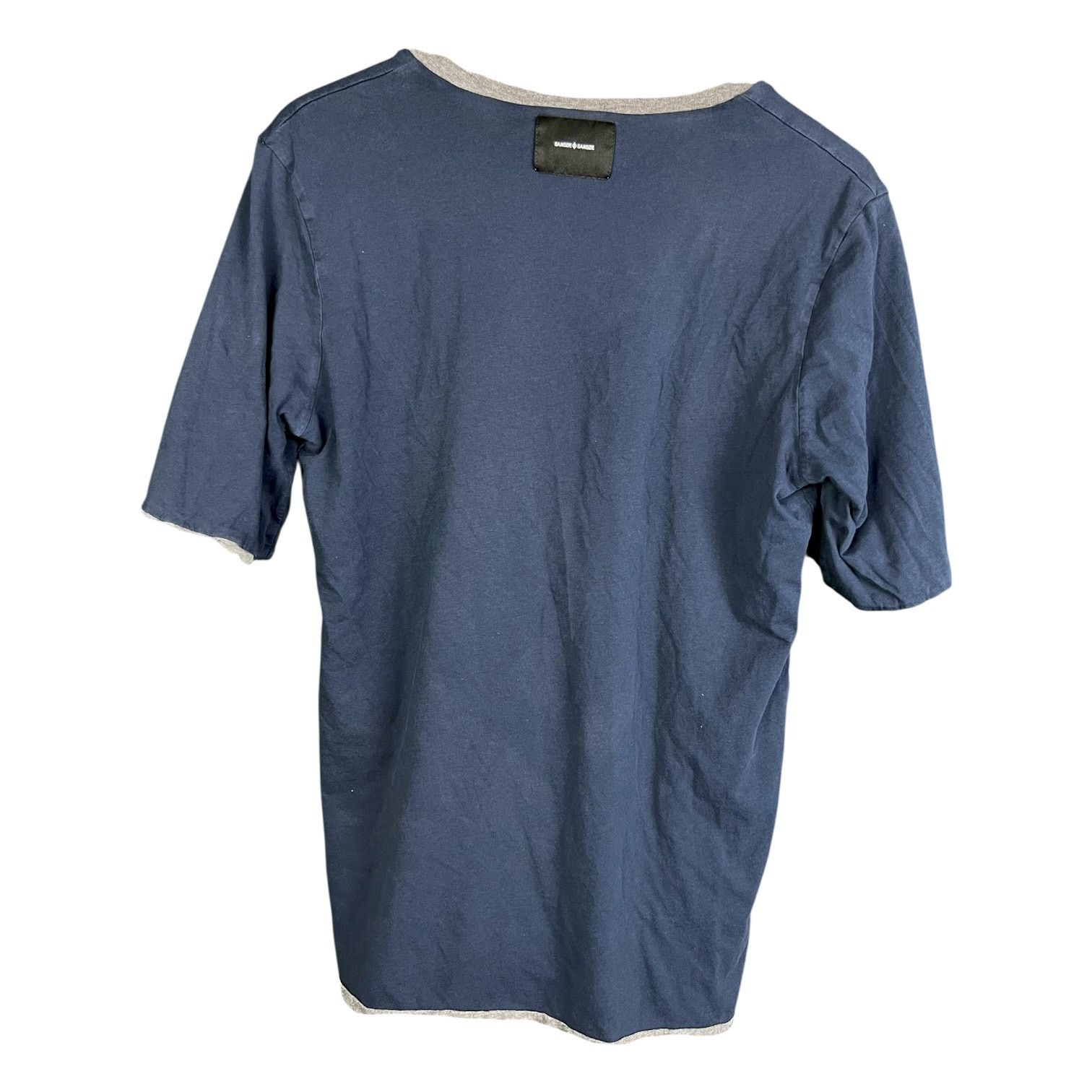 Samsoe Samsoe Samsoe Samsoe Blue & Gray Reversible T-Shirt - M $100 Retail Size US M / EU 48-50 / 2 - 6 Thumbnail