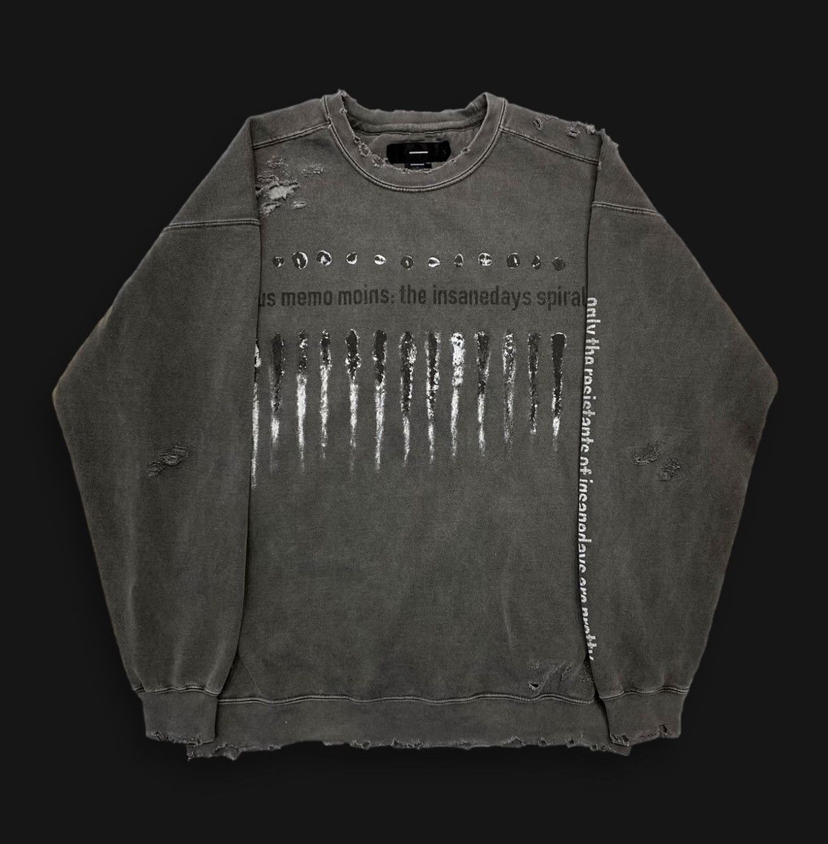 トップス minus BOOTLEG CREW SWEAT DAGED BLACK RESTOCK-BOOTLEG CREW SWEAT(BLACK SHINE)AGED BL