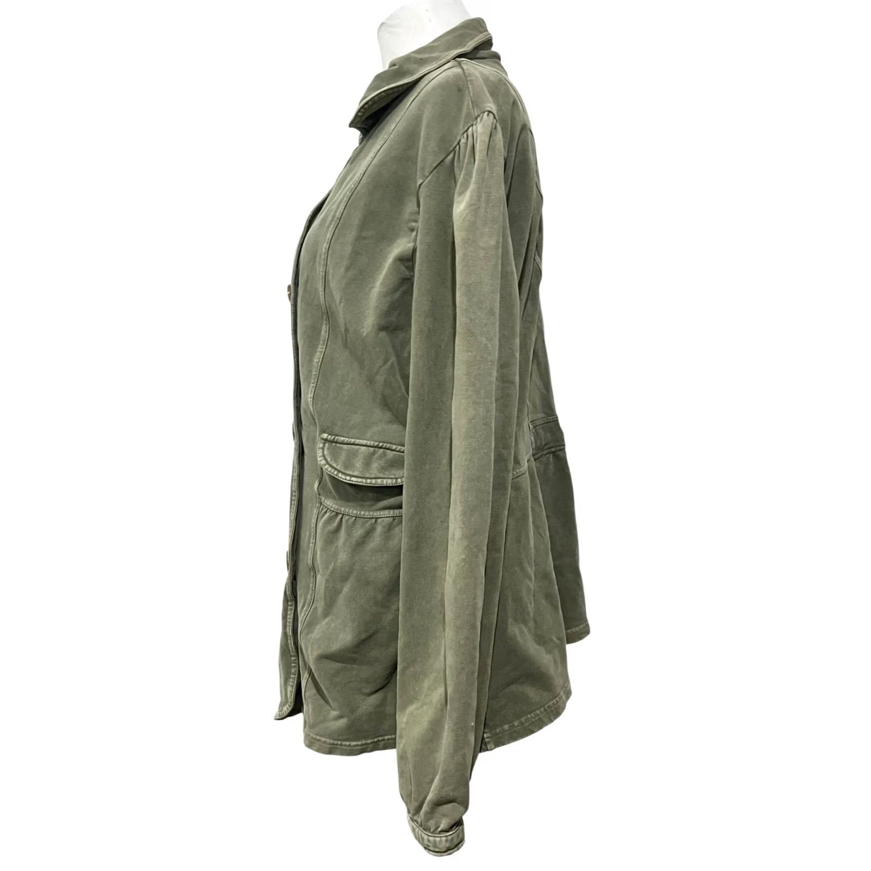 Doublet Ojai Women’s Jacket Green Peacoat Double Breasted Buttons Cotton Made India XL Jacket Women Long Sleeve Solid Pea Coat XOAI? Size XL / US 12-14 / IT 48-50 - 5 Thumbnail