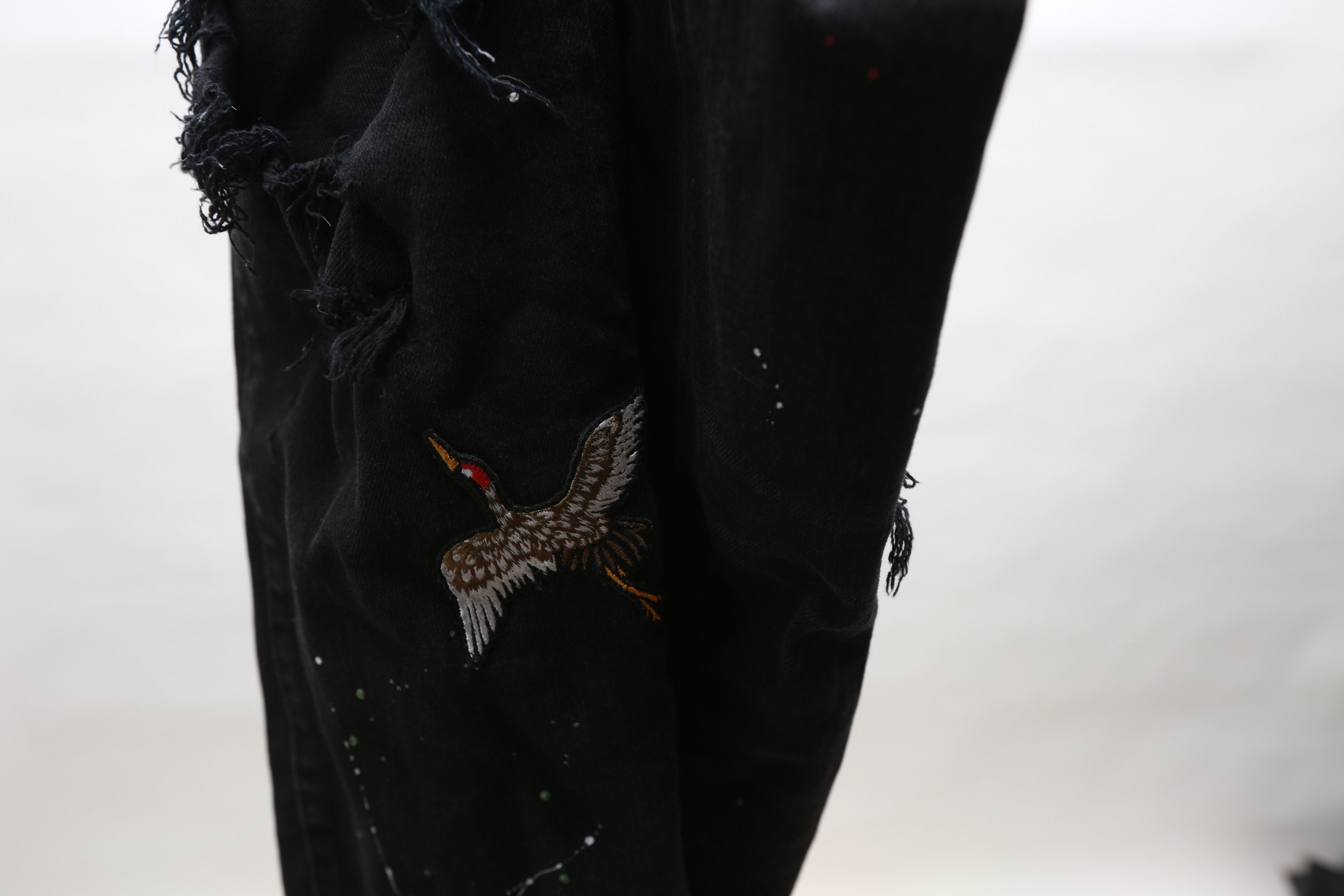 Amiri black painter art patched jeans Size US 38 / EU 54 - 8 Thumbnail