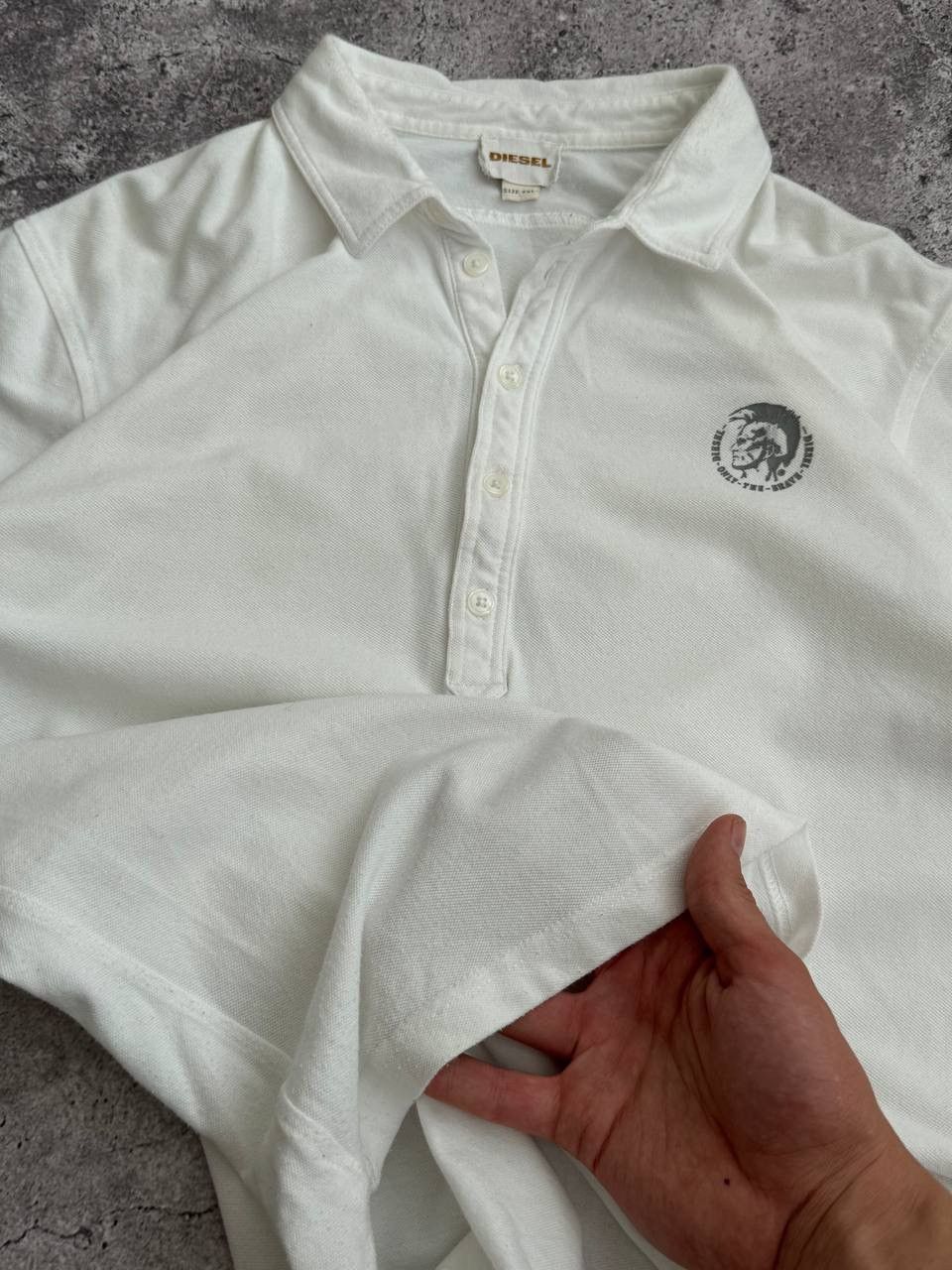 Diesel Vintage Diesel Retro logo classic white Y2K polo t-shirt Size US XL / EU 56 / 4 - 7 Thumbnail
