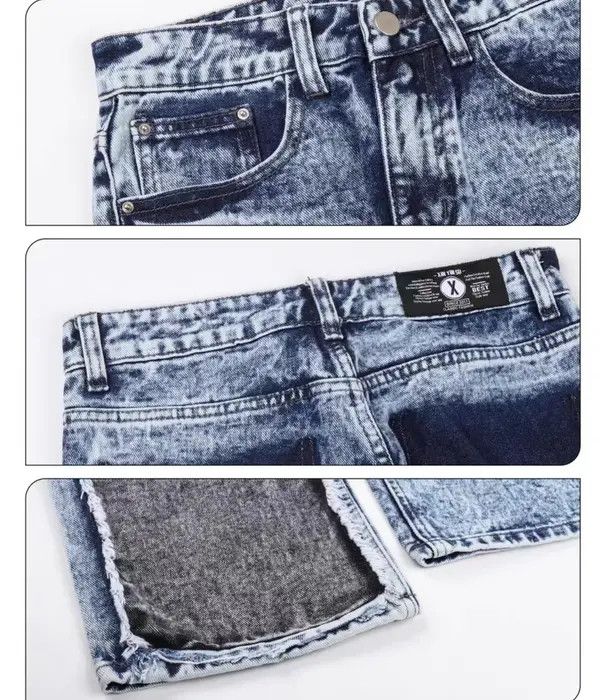 VIBE Vintage Patch Distressed Washed Ripped Jeans Size US 32 / EU 48 - 3 Thumbnail