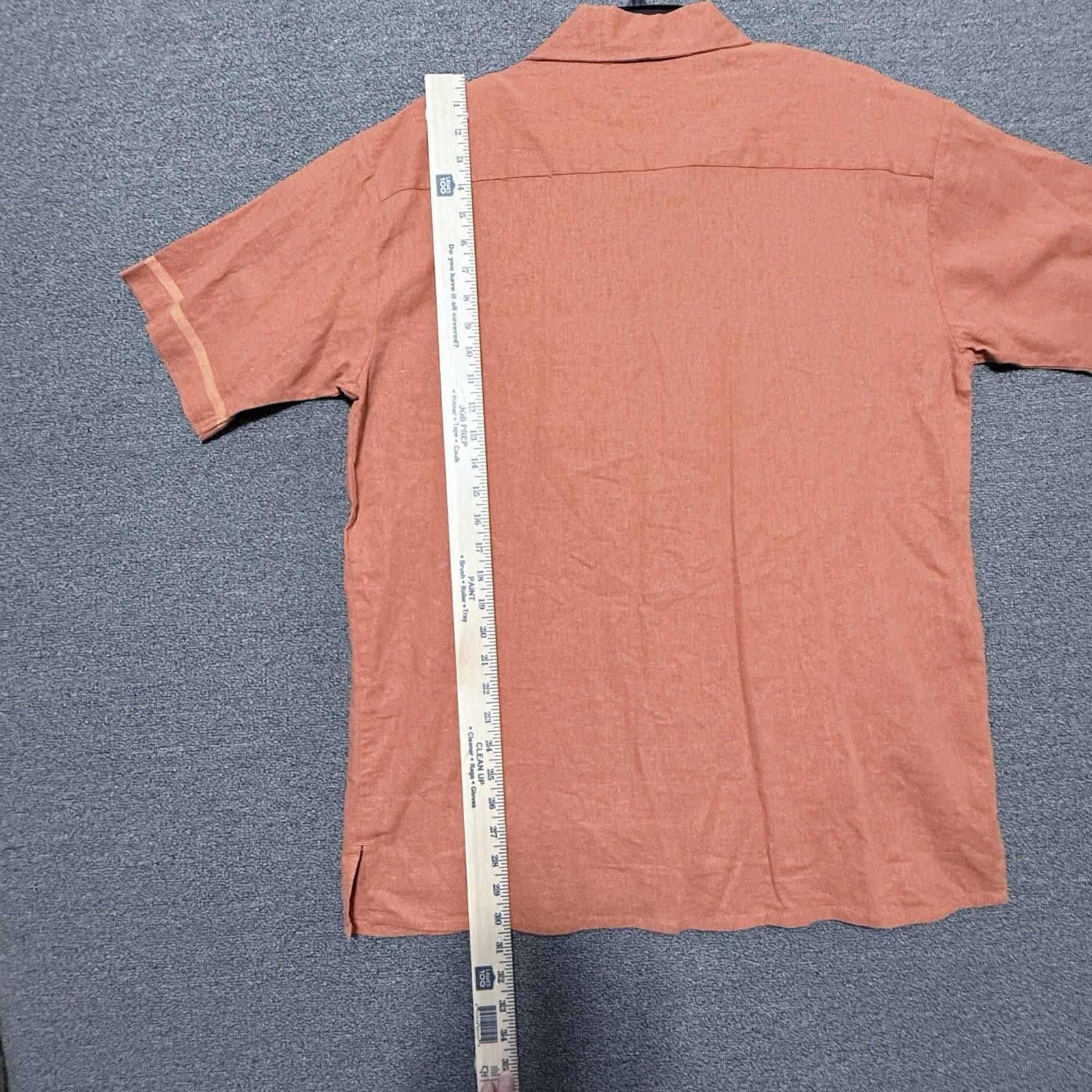 Other VTG Linen Connection Hawaiian Shirt Burnt Orange Mens L Size US L / EU 52-54 / 3 - 5 Thumbnail