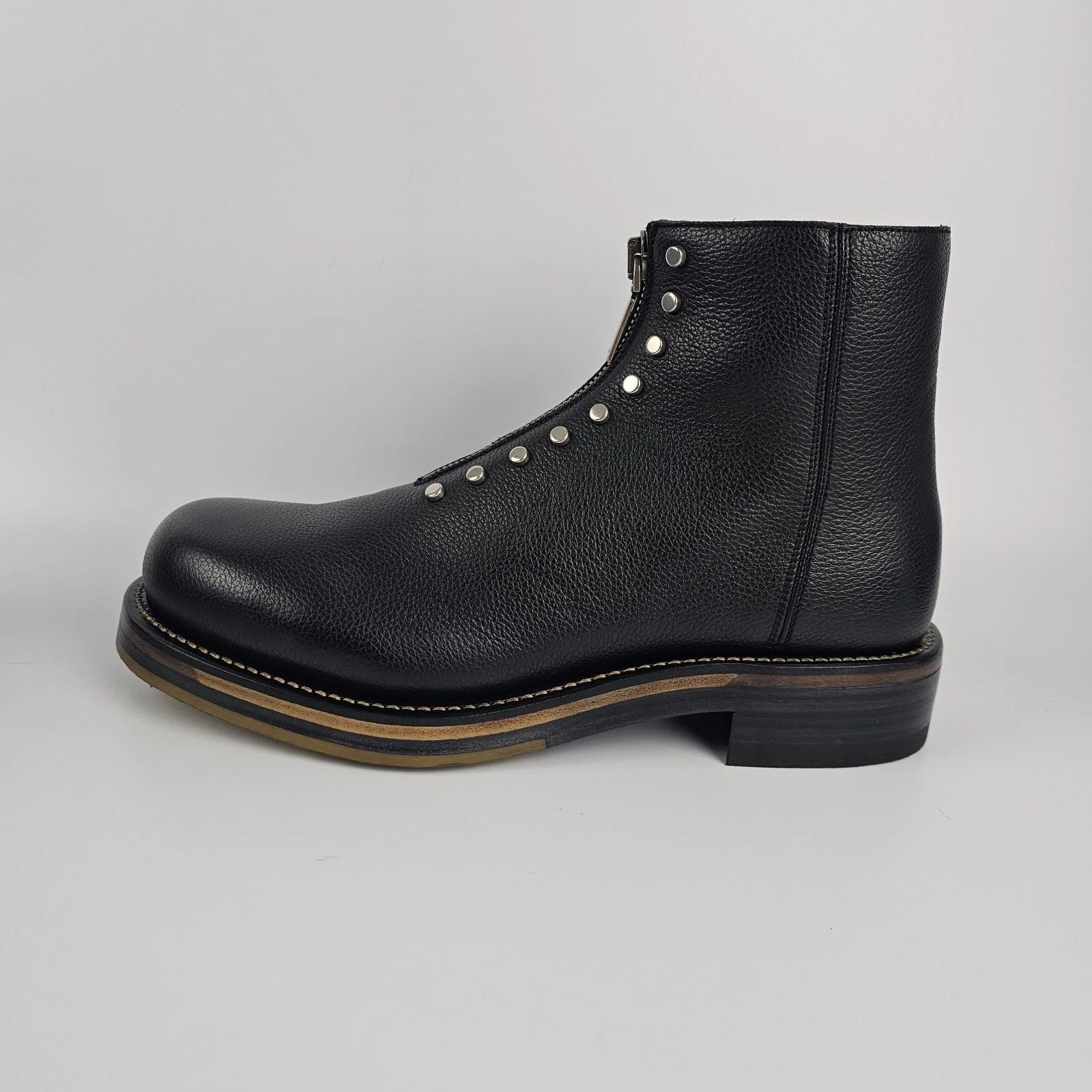 Alexander McQueen ALEXANDER MCQUEEN Black Leather Ankle Boots New/Auth Size US 12 / EU 45 - 9 Thumbnail