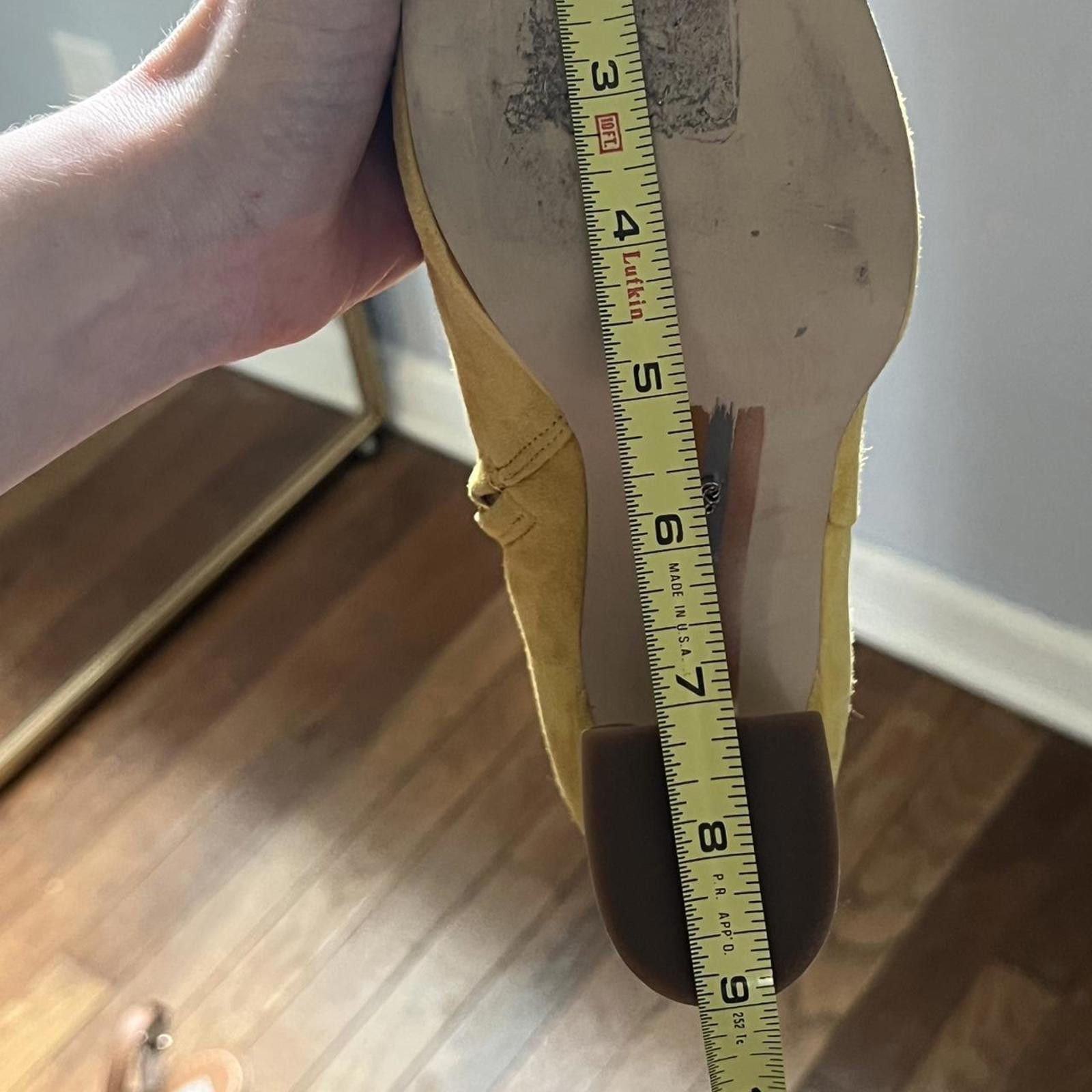 Other Sam Edelman Jaye Yellow Suede Block Heel Squared Size US 7.5 / IT 37.5 - 7 Thumbnail