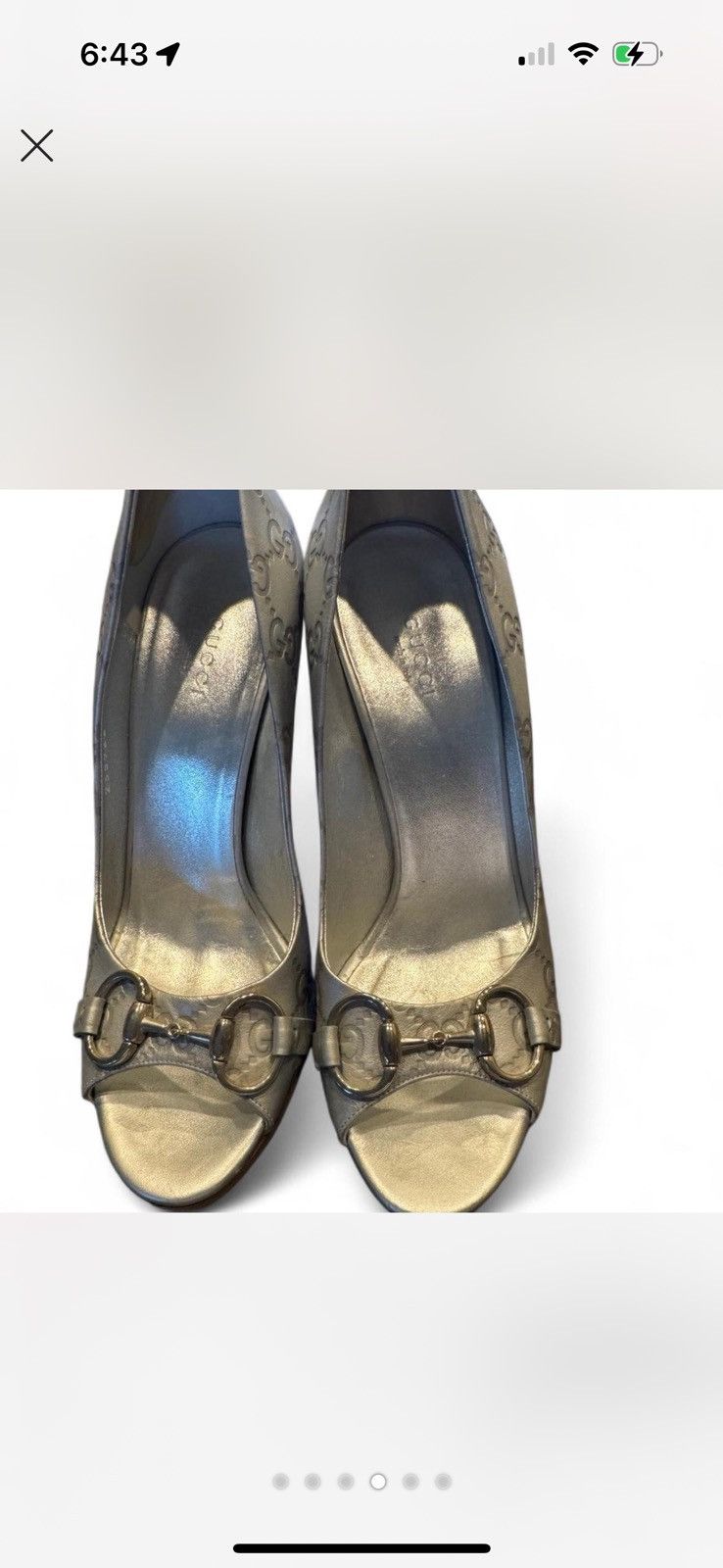 Gucci Vintage Gucci GG monogram peep-toe heels Size US 8.5 / IT 38.5 - 5 Thumbnail