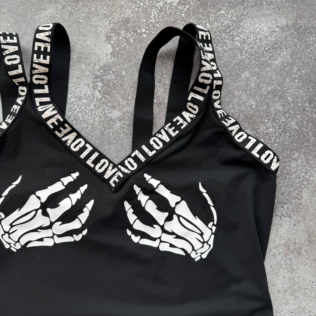If Six Was Nine × Japanese Brand × Vintage Y2K Gothic Skeleton Boobs Affliction Vibe Tank Top Size L / US 10 / IT 46 - 5 Thumbnail