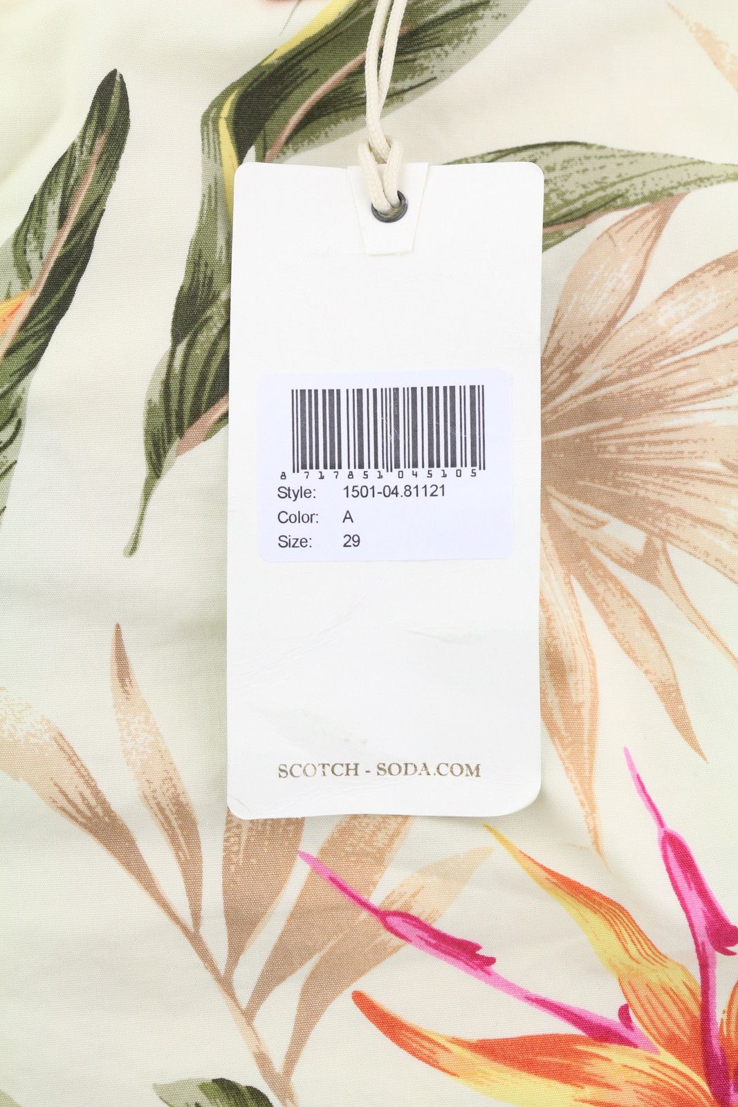 Scotch & Soda W29 Chino Colourful Leaf Pattern Pockets Logo 84174 Size US 29 - 8 Thumbnail