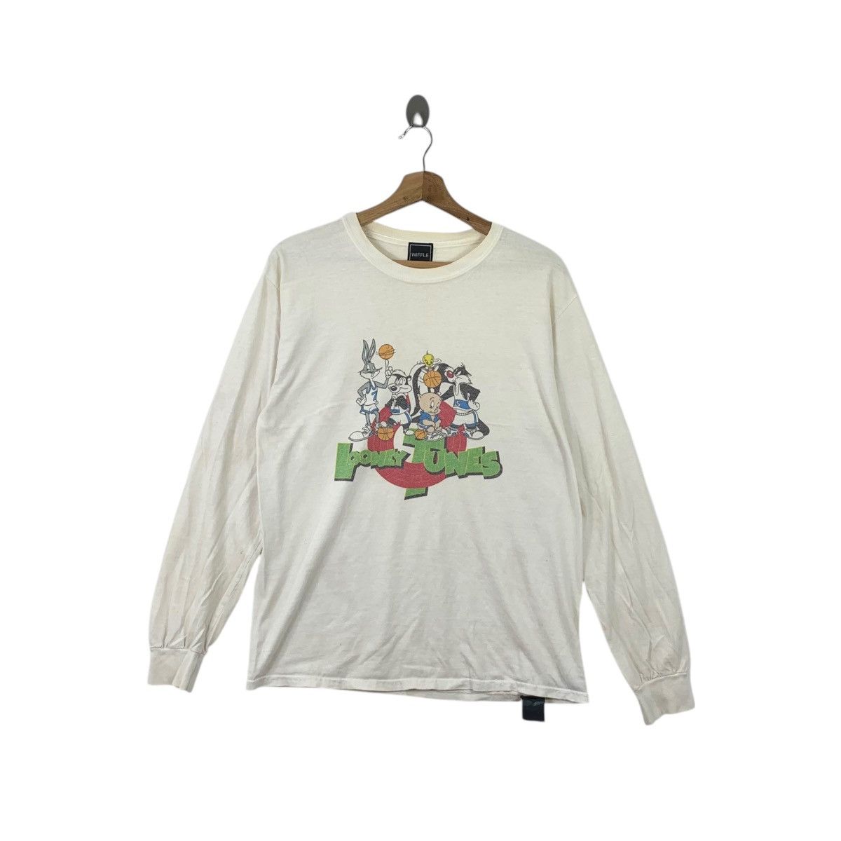 Vintage LOONEY TUNES x SPACE JAM Squad Jordan Movie Tee Shirt Top Size S / US 4 / IT 40 - 1 Thumbnail