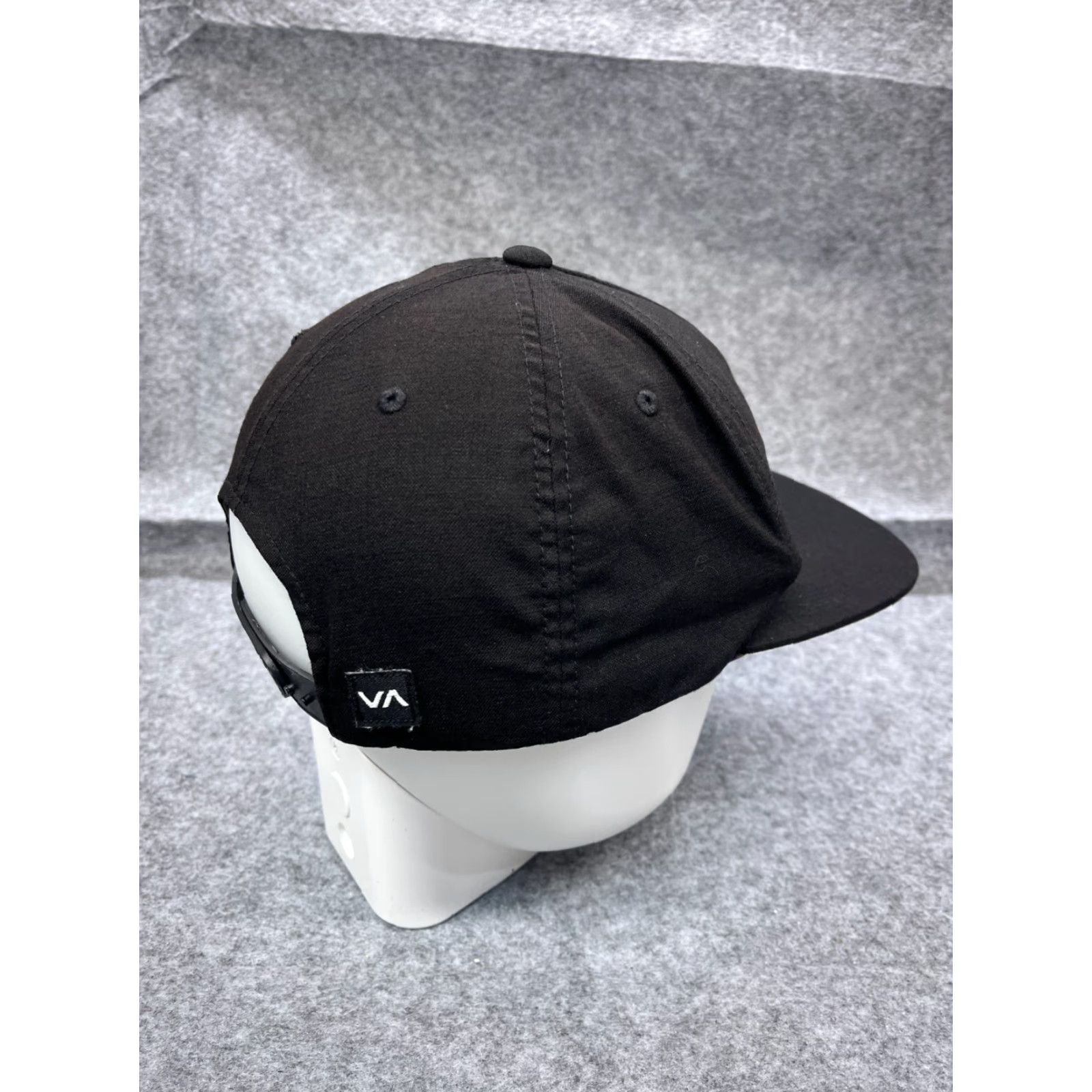 RVCA RVCA Hat Cap Snap Back Adult One Size Black Cotton Twill Embroidered 90s Beach Skate Mens Cap Size ONE SIZE - 7 Thumbnail