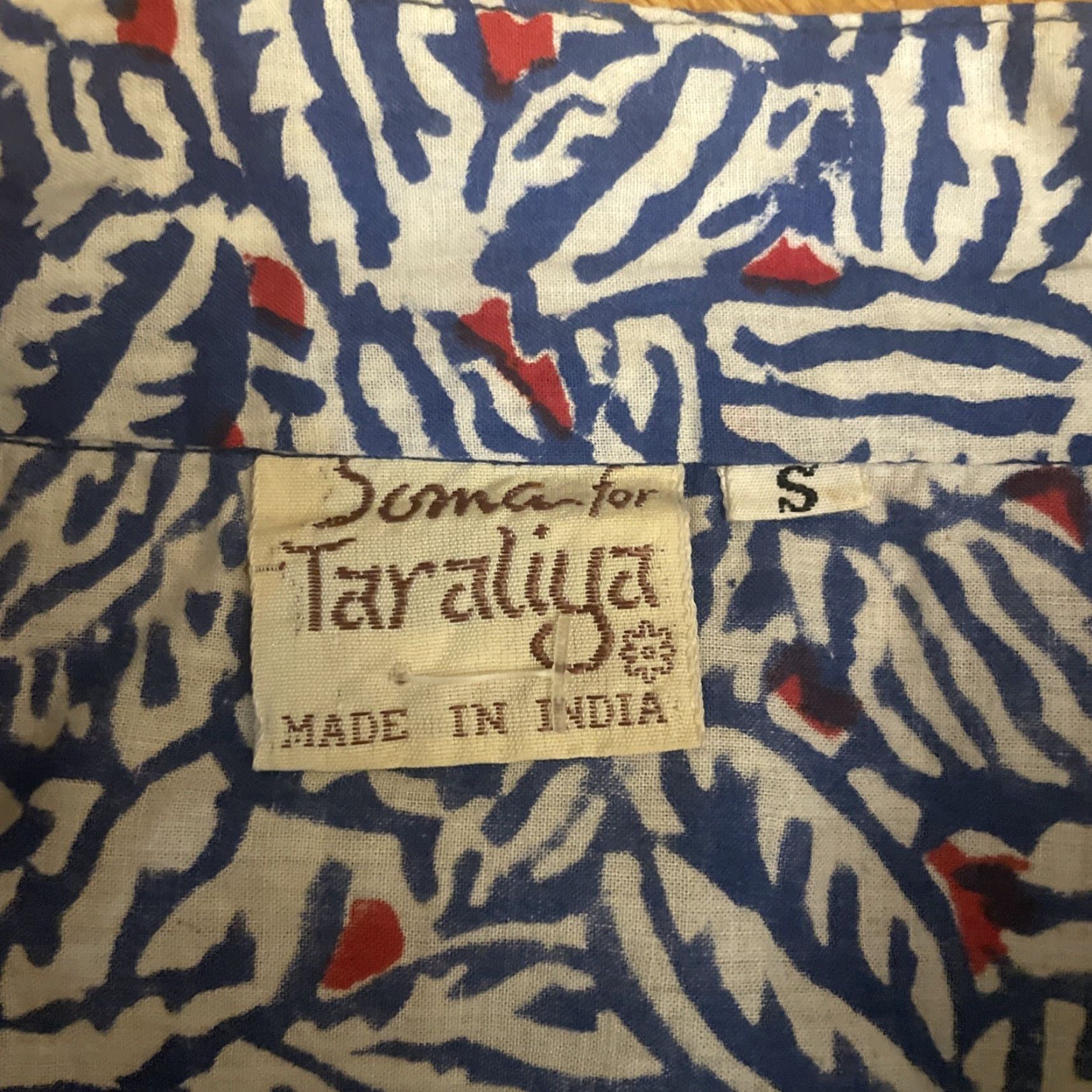 Vintage VINTAGE Taraliya Skirt Maxi Bohemian Floral Pockets Cotton Blue S Women Size 28" / US 6 / IT 42 - 4 Thumbnail