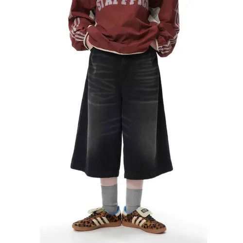 Japanese Brand × Jean Men's loose straight cargo contrast denim shorts Size US 32 / EU 48 - 1 Thumbnail