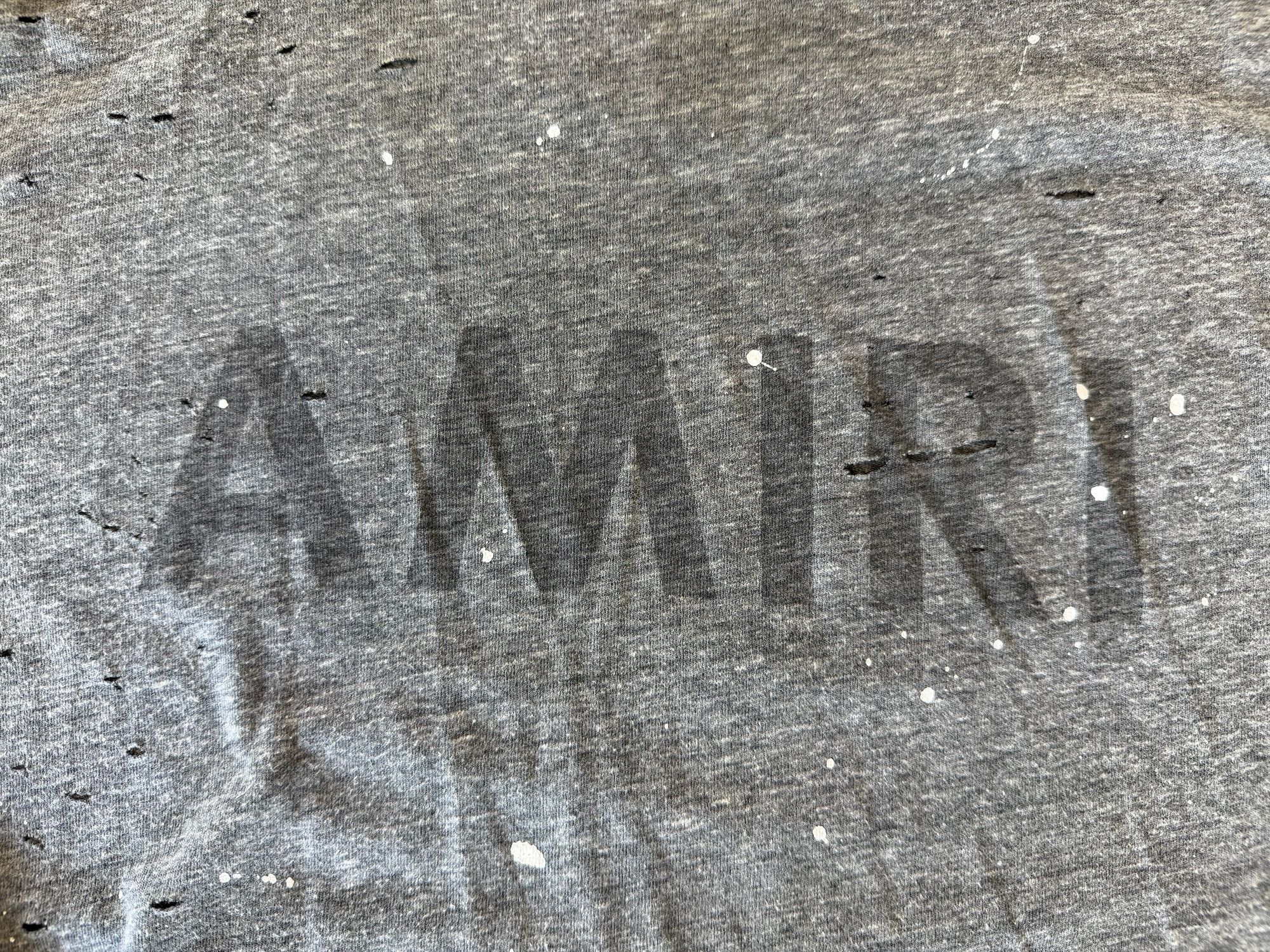 Amiri AMIRI Shotgun Distressed Gray T-Shirt Size US M / EU 48-50 / 2 - 4 Thumbnail