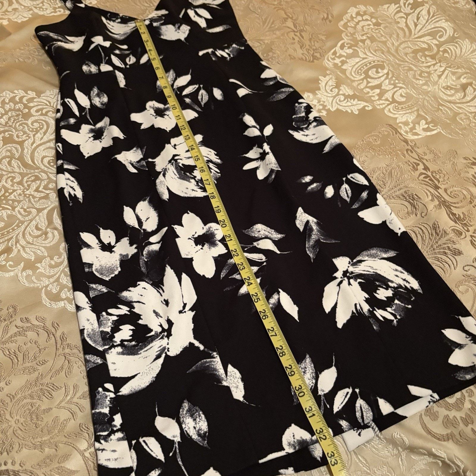 Other Ivanka Trump Scuba Crepe Floral Hardware Strap Sheath Dress Size M / US 6-8 / IT 42-44 - 6 Thumbnail
