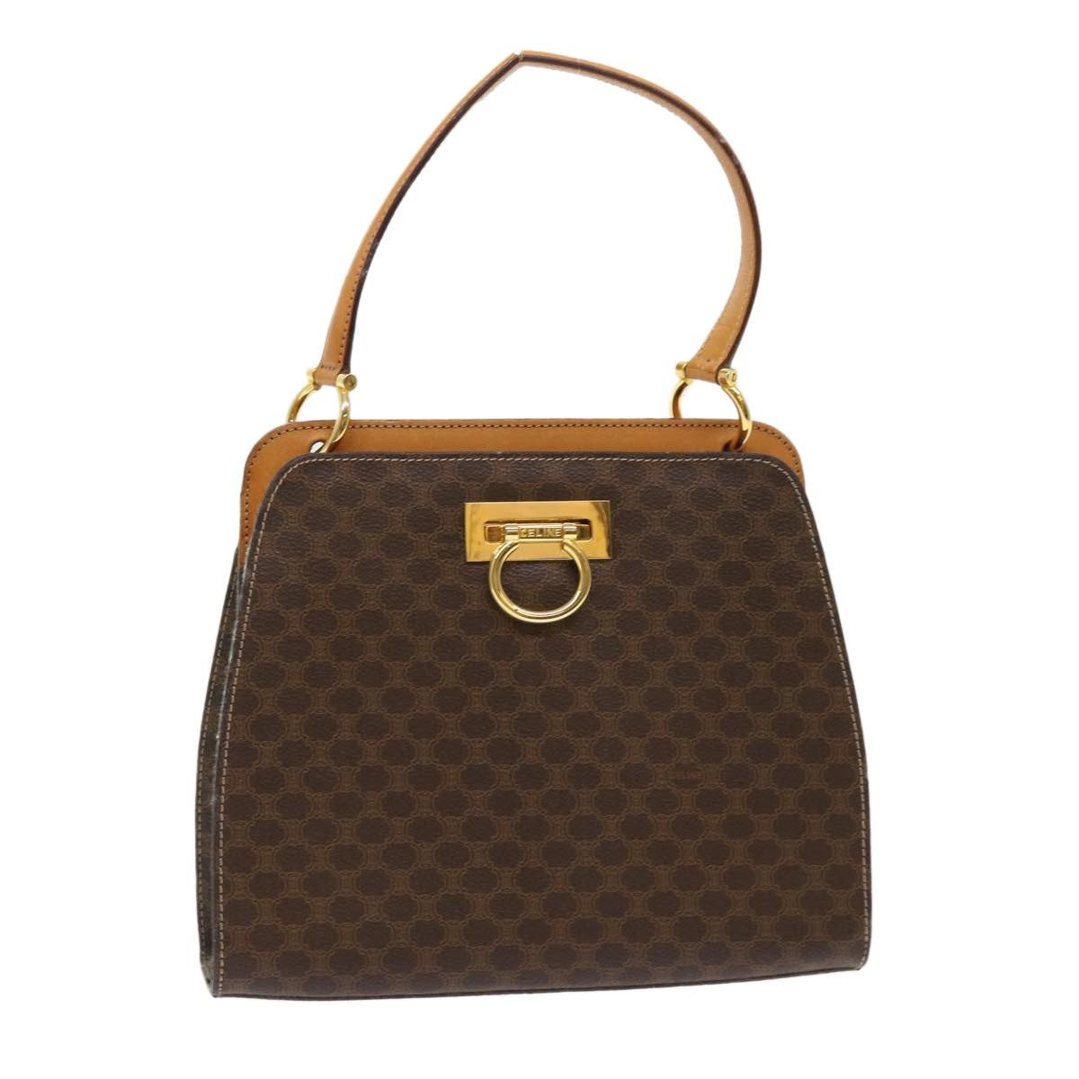 Celine CELINE Macadam Canvas Hand Bag Pvc Leather Brown Size ONE SIZE - 1 Thumbnail