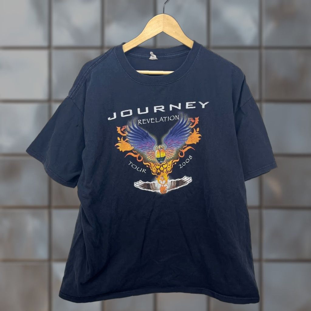 Vintage VINTAGE Journey Revelation Tour 2008 Band T Shirt XL Shirt Mens Black 2000s Concert Size US XXL / EU 58 / 5 - 1 Thumbnail
