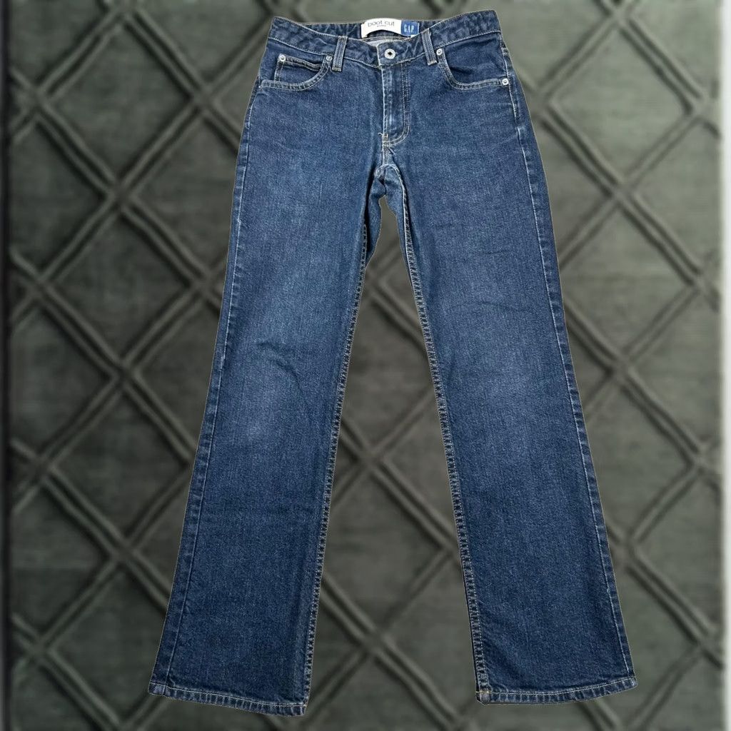 Gap VINTAGE Gap Jeans Womens 2 Regular Bootcut Denim Dark Wash 90s Y2K Stretch Blue Pants Womens Jeans Bootcut 5-Pocket Design Womens Mens? Size 26" / US 2 / IT 38 - 1 Thumbnail