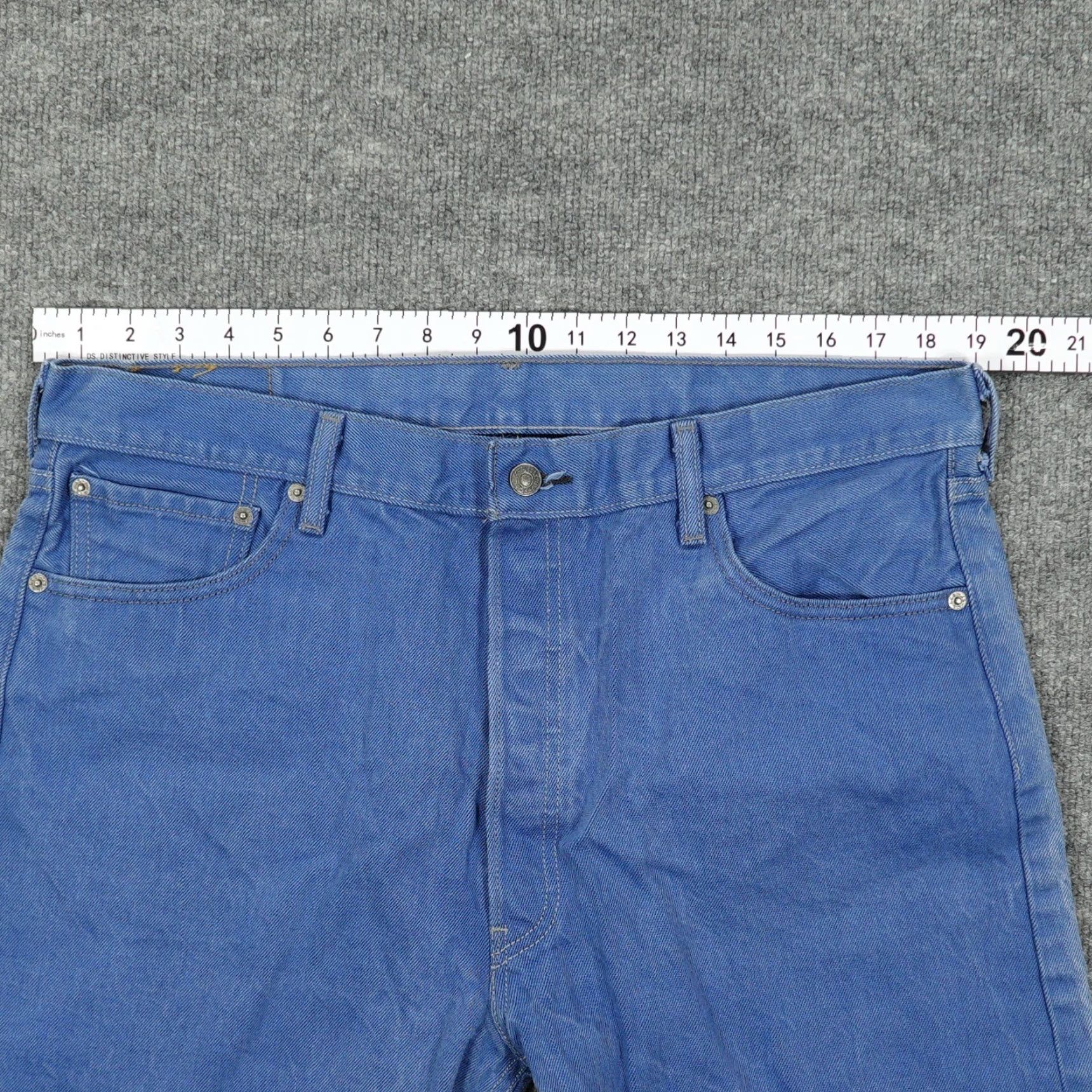 Levi's Levi's 501 Jeans Mens 38x34 Blue Denim Button Fly Straight Leg Regular Rise 5-Pocket Size US 38 / EU 54 - 3 Thumbnail