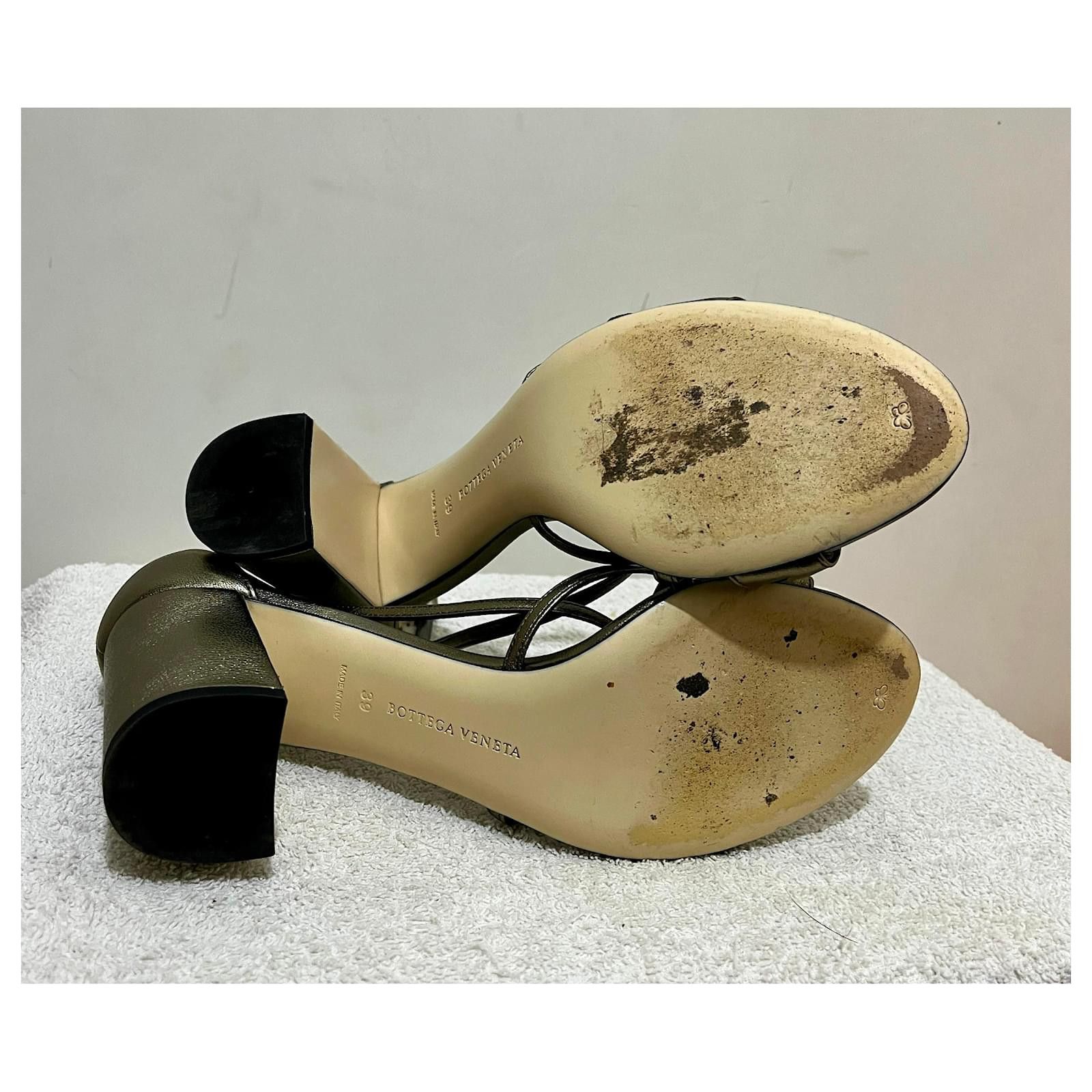 Bottega Veneta Antiqued silver heels Size US 8 / IT 38 - 5 Thumbnail