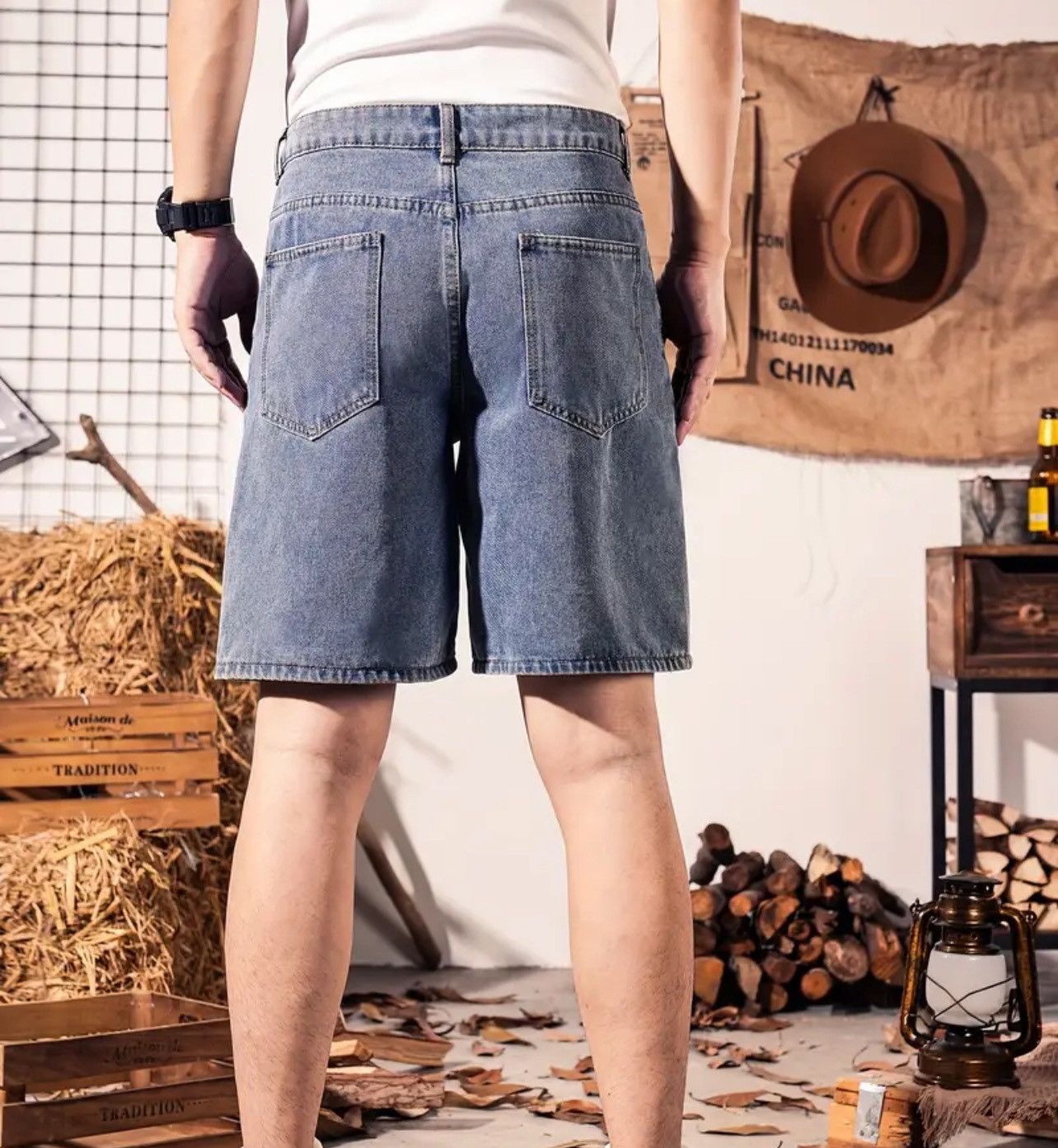 Other Ripped Denim shorts Size US 44 / EU 60 - 2 Thumbnail