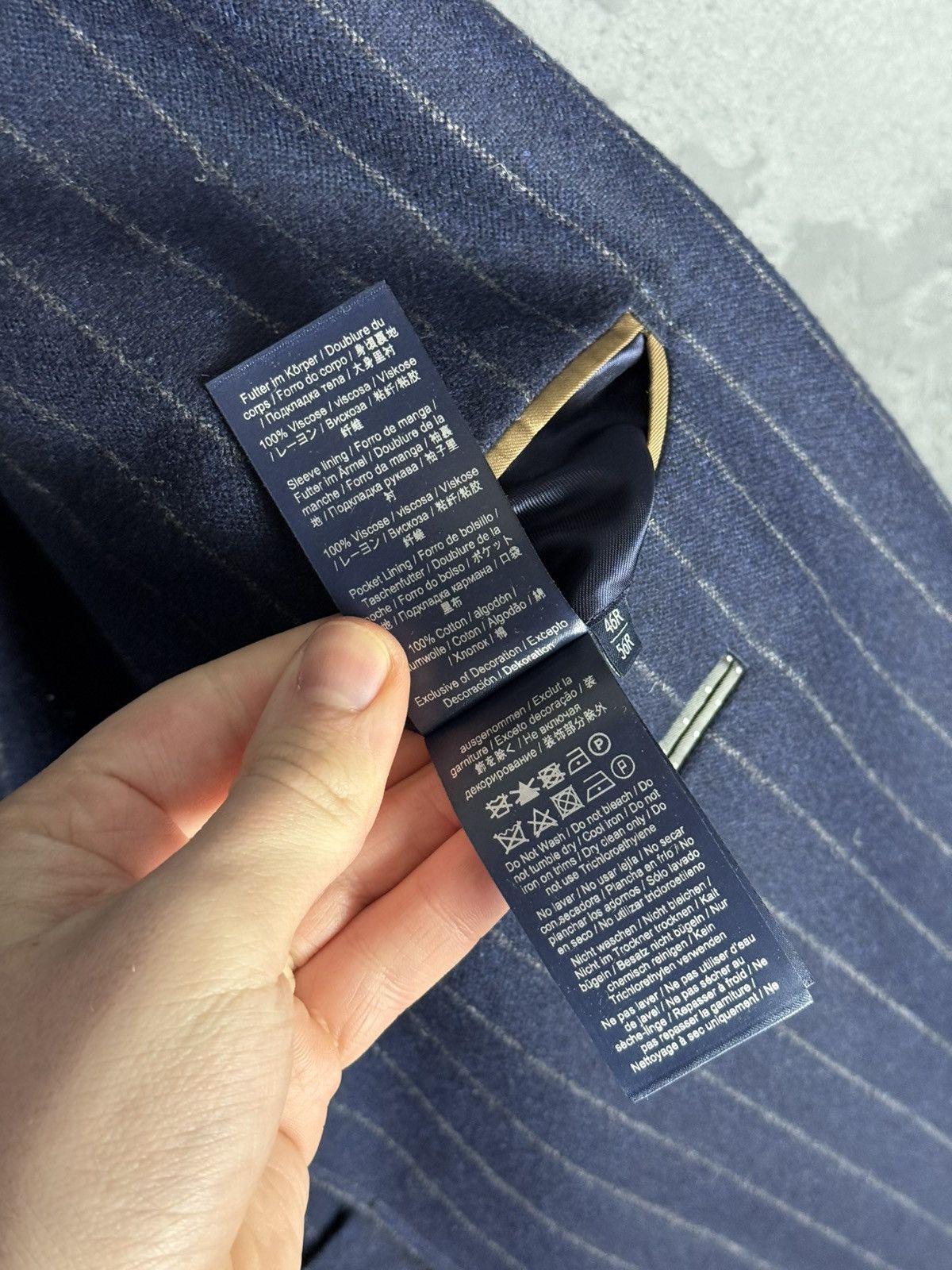 Hackett Hackett London Pinstripes Wool Men’s Blazer Jacket Size 46R - 12 Thumbnail