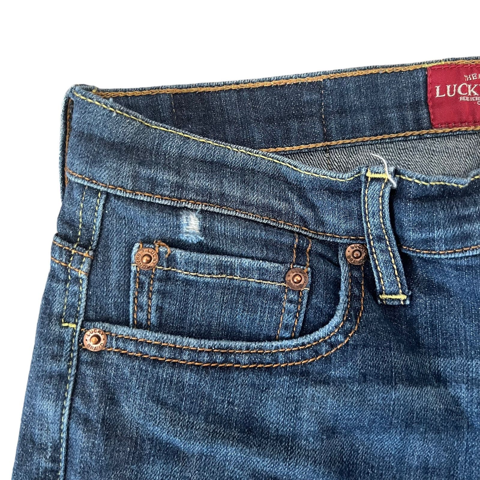 Lucky Brand Lucky Brand Dark Wash Easy Rider Crop Jeans 6 Size 28" / US 6 / IT 42 - 7 Thumbnail