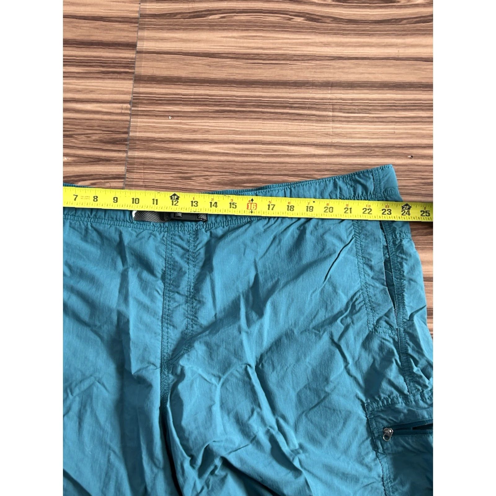 Vintage Columbia Mens Omni-Shade Hiking Shorts Blue 2XL Inseam 9in Flat Front Pockets Belted Casual Travel Regular Size US 39 - 3 Thumbnail