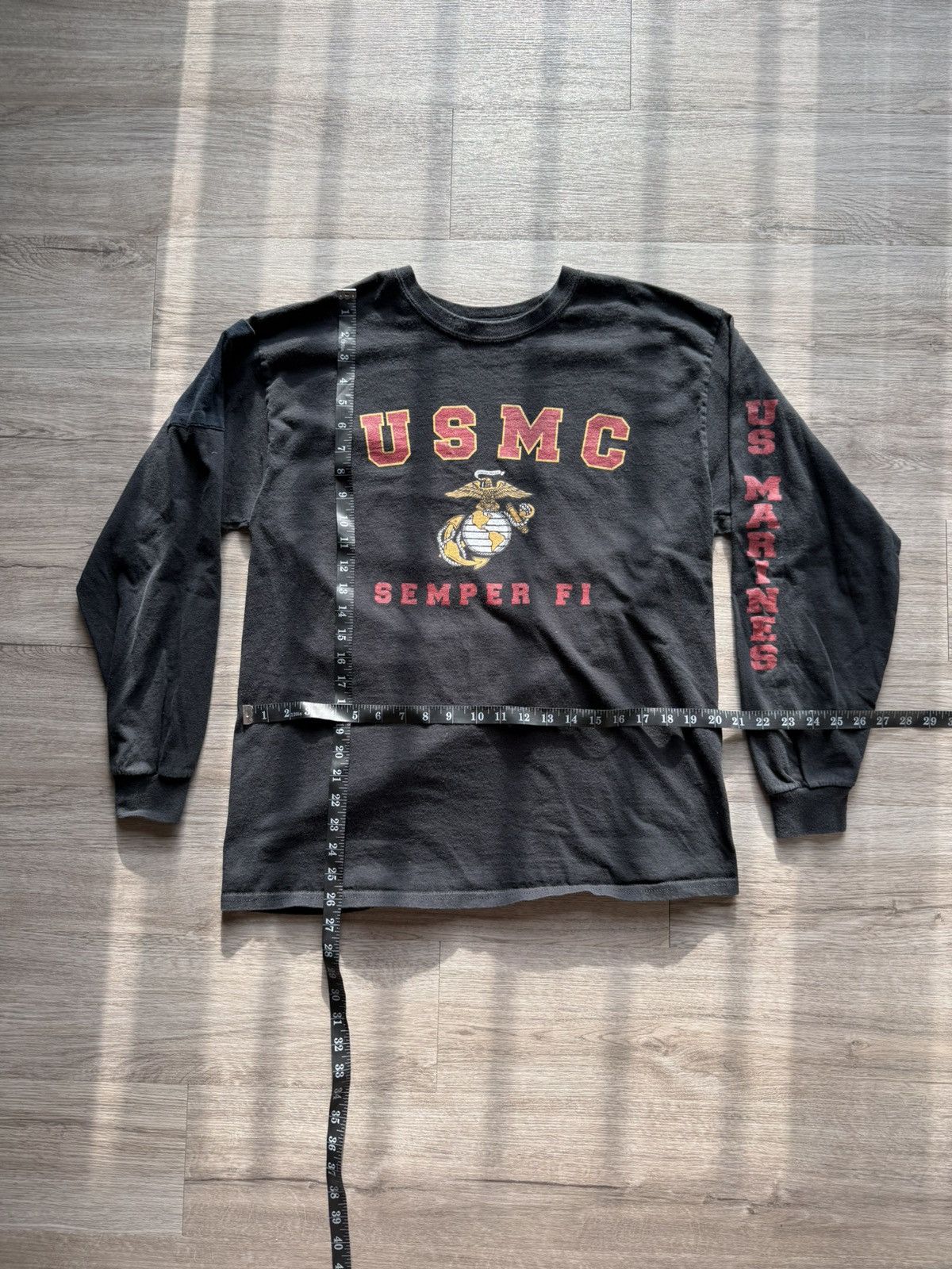 Vintage Vintage Sun-Faded USMC Long Sleeve T Shirt Size US L / EU 52-54 / 3 - 4 Thumbnail