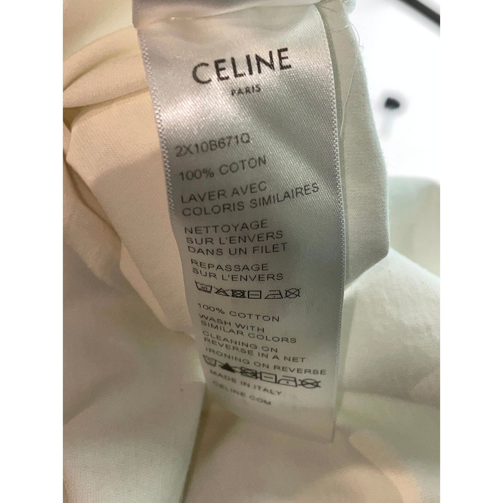 Celine Celine Spellout Logo White, Pink & Yellow Tee Size US XL / EU 56 / 4 - 5 Thumbnail