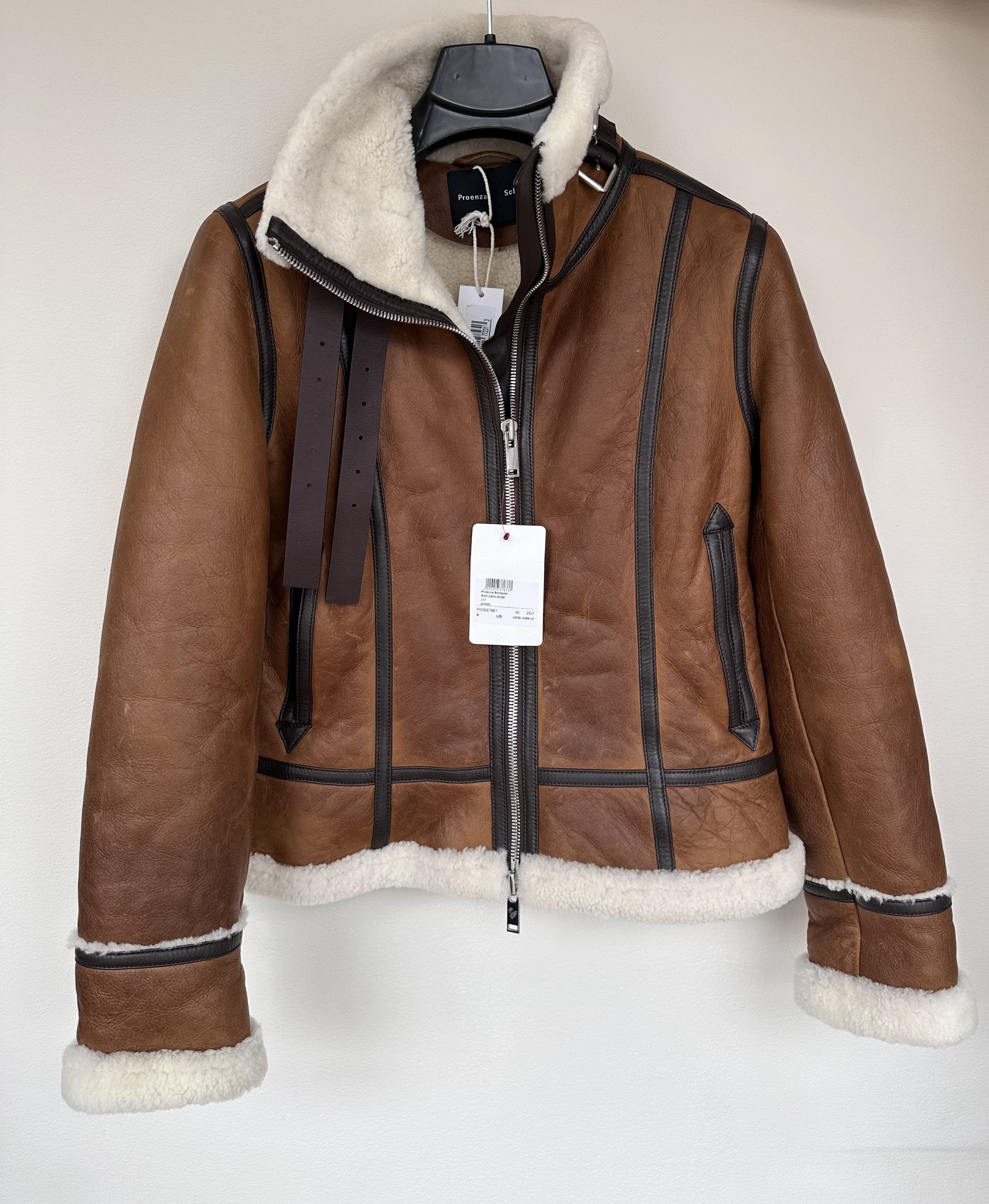 Proenza Schouler Proenza Schouler - Shearling Leather Jacket XS-New with Tags Size XS / US 0-2 / IT 36-38 - 1 Thumbnail