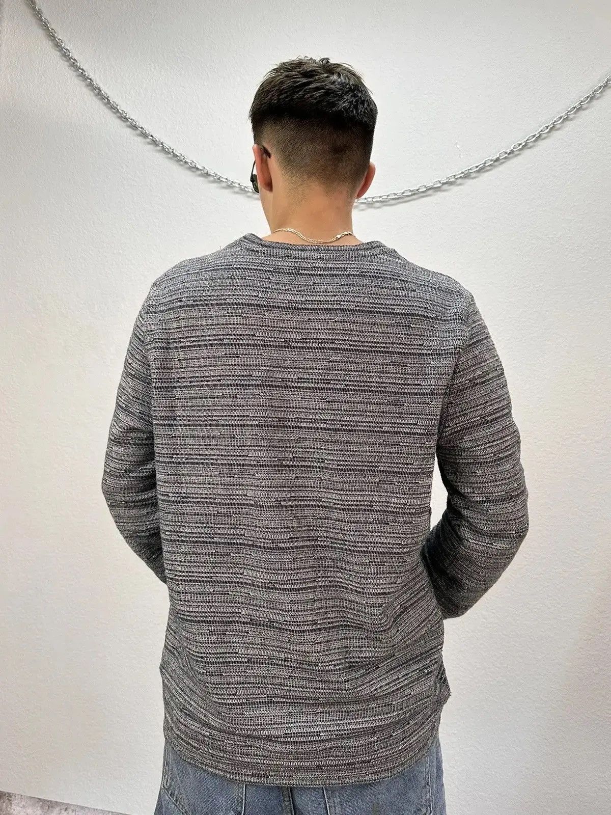 Japanese Brand × Vintage Vintage Y2K A.P.C gothic Distressed Faded Effect sweater Size US XL / EU 56 / 4 - 7 Thumbnail