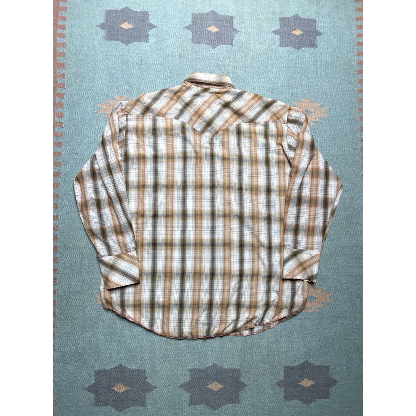 Vintage VINTAGE Chute #1 Pearl snap shirt long sleeve plaid western wear cowboy XL Size US XL / EU 56 / 4 - 6 Thumbnail