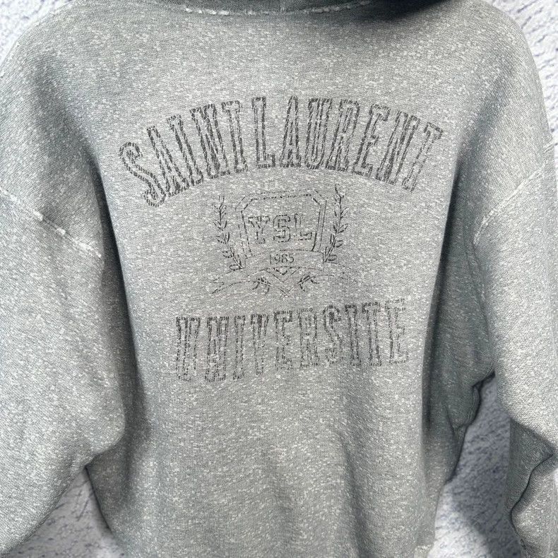 Saint Laurent Paris Saint Laurent Paris Saint Laurent Gray Hoodie for Women-25 Size US XS / EU 42 / 0 - 6 Thumbnail