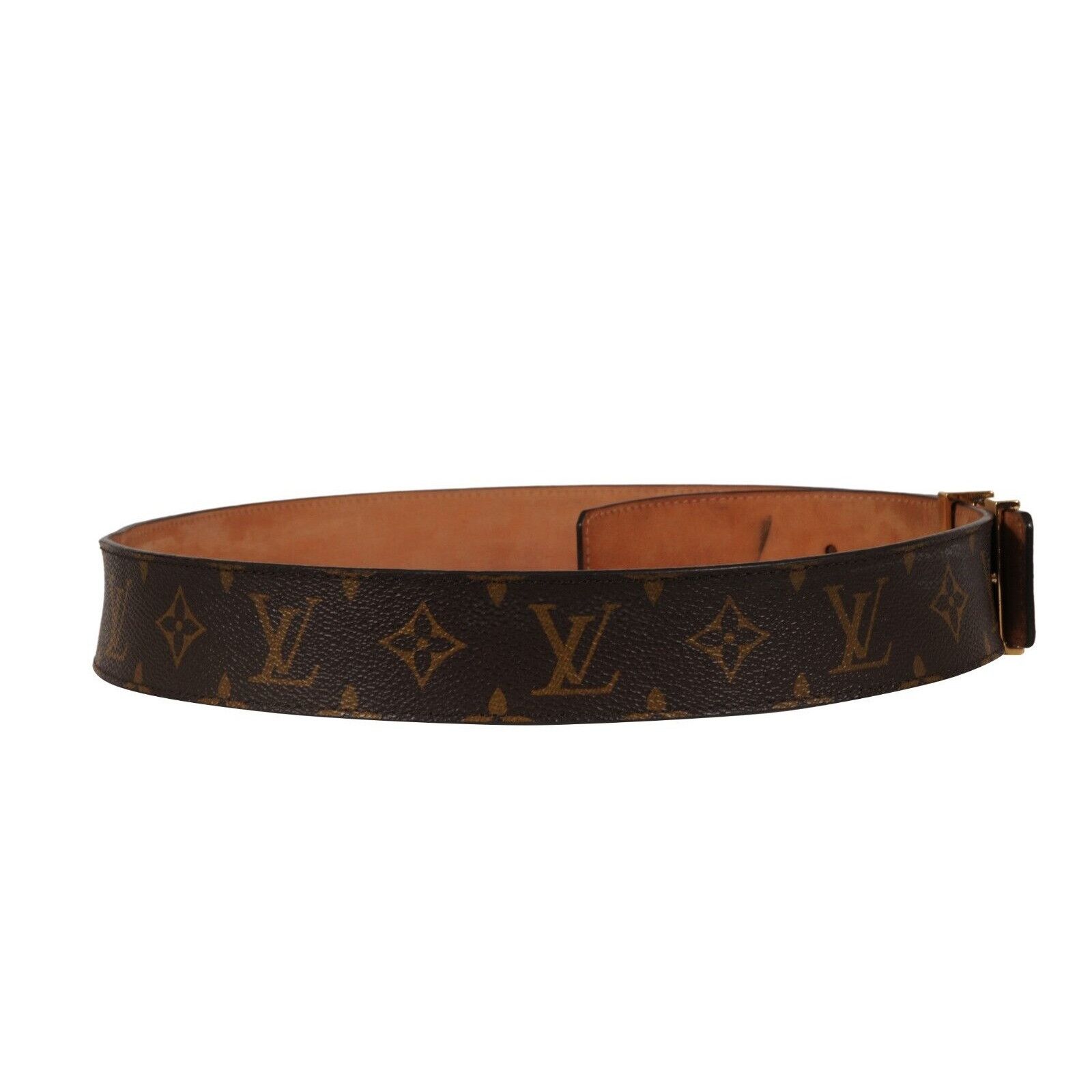 Louis Vuitton Monogram LV Initials Buckle Belt 90 36 Brown Size 36 - 6 Thumbnail
