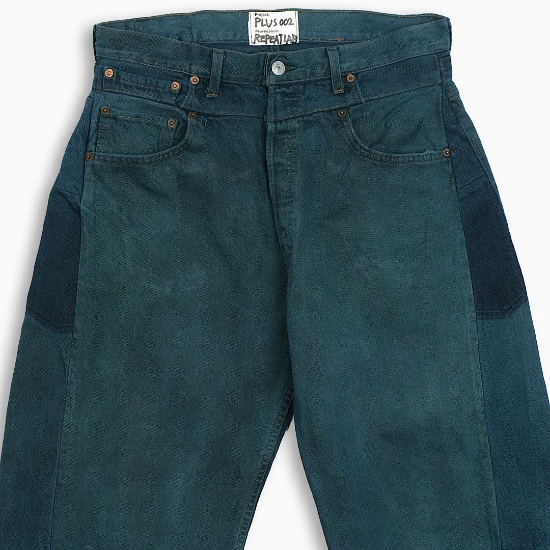 Japanese Brand × Levi's × Vintage REPEAT PLUS 002 Double Waist Dirty Green (RP002G3202) Size US 32 / EU 48 - 3 Thumbnail