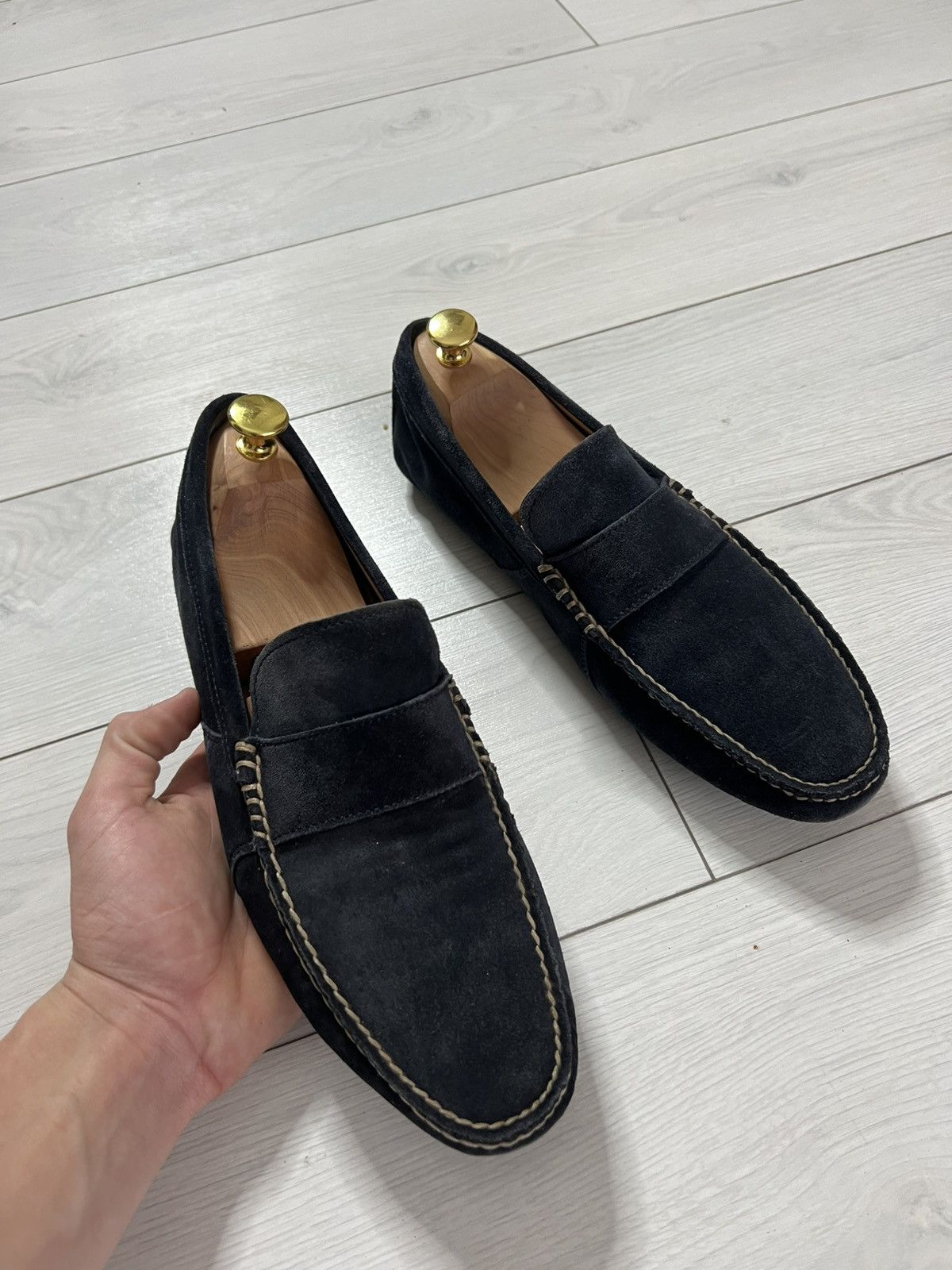 Dolce & Gabbana Vintage 2000s Dolce Gabanna Suede Slip On Loafers Size US 7 / EU 40 - 3 Thumbnail