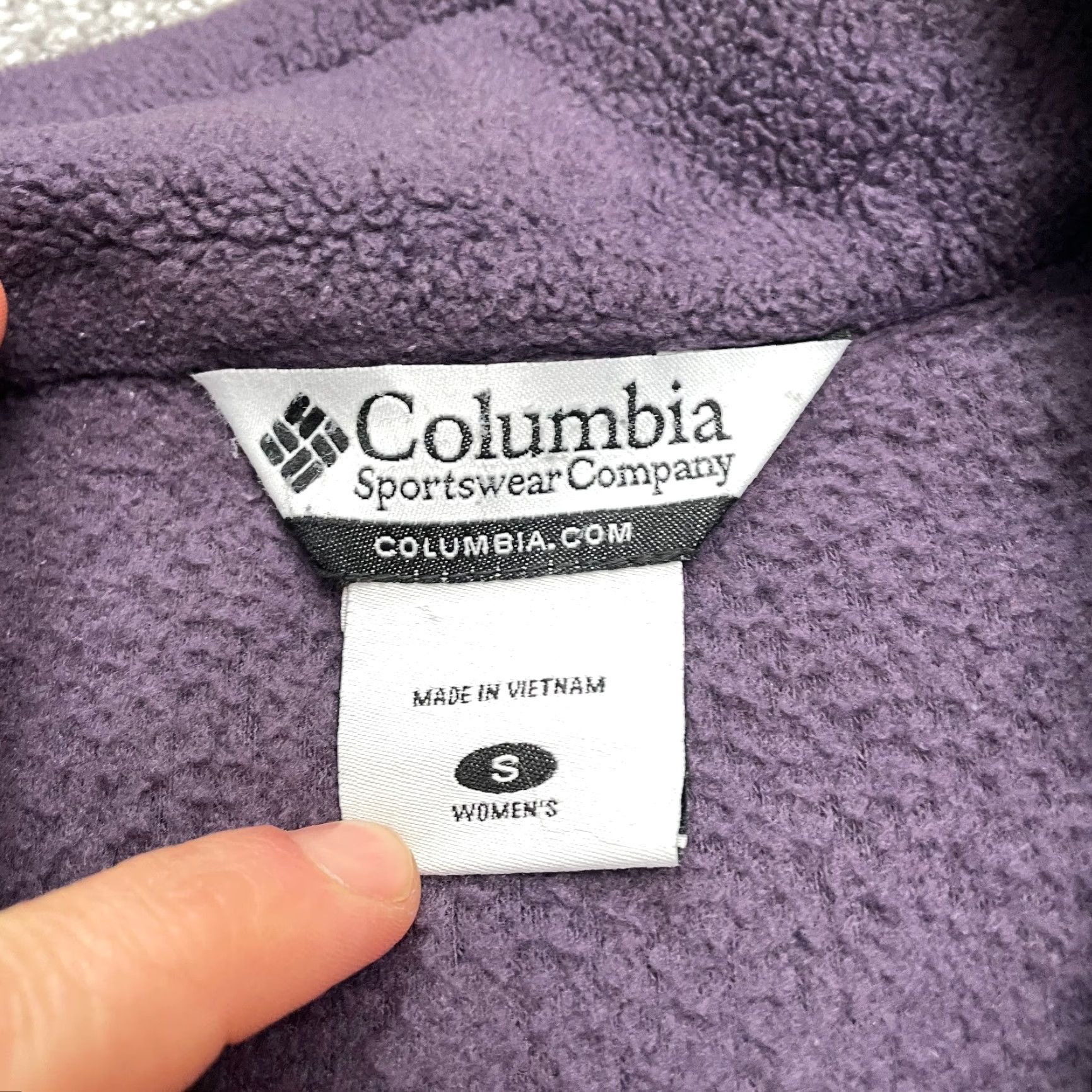 Vintage Columbia Jacket Womens Small Purple Benton Springs Fleece Zip Pockets Logo Mid-Length Regular Fit Outdoor Outdoor Hiking Casual Travel Artillery Size S / US 4 / IT 40 - 7 Thumbnail