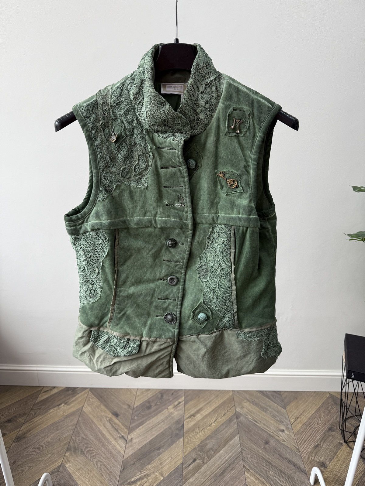 Elisa Cavaletti Vintage Elisa Cavaletti Club Women’s Green Patchwork Vest Size L / US 10 / IT 46 - 1 Thumbnail