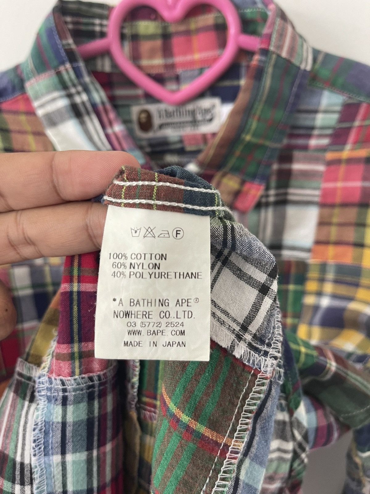 Bape BAPE Patchwork Single Pocket Button Up Shirt Rare Size Size US XS / EU 42 / 0 - 6 Thumbnail