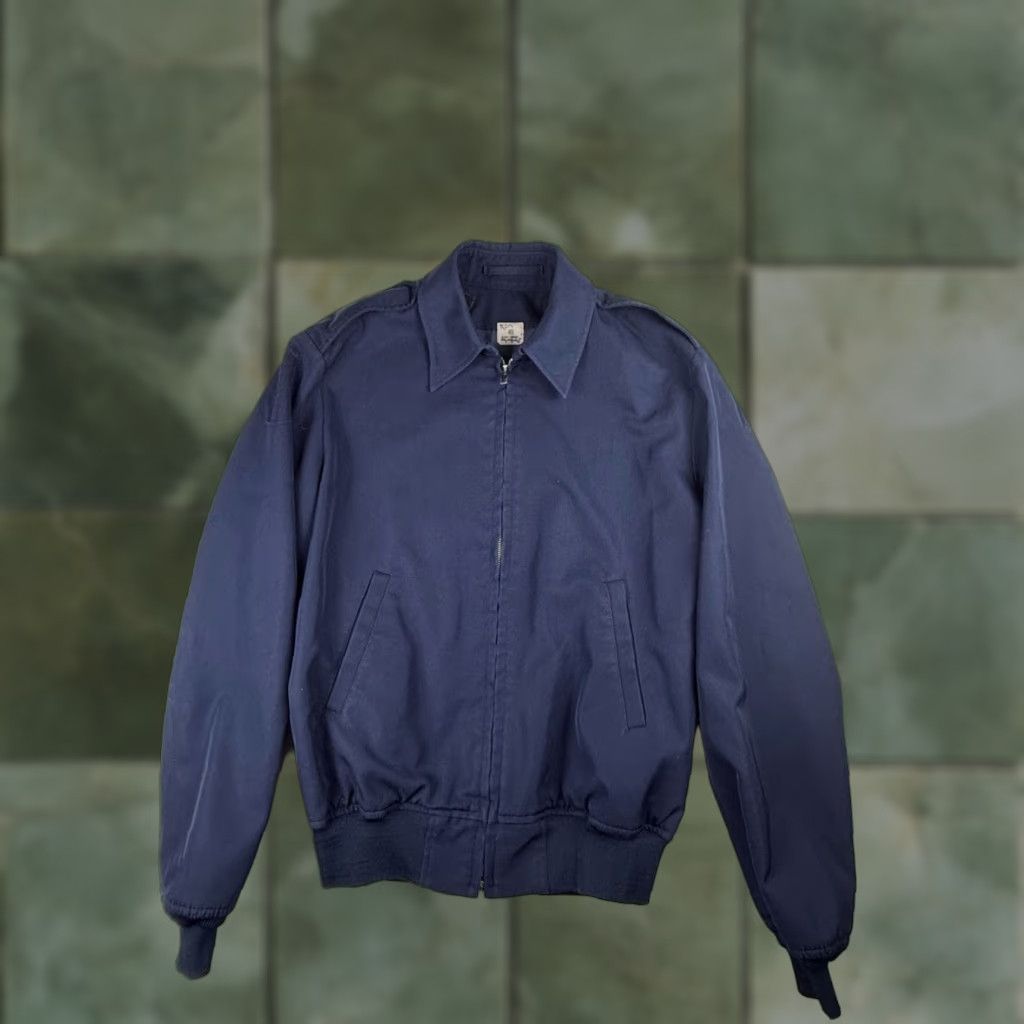 Vintage Defense Logistics Jacket Men Wing Military Regular 40L Blue Solid Cross Training Casual Workwear Vintage No N/A Size US XXS / EU 40 - 1 Thumbnail