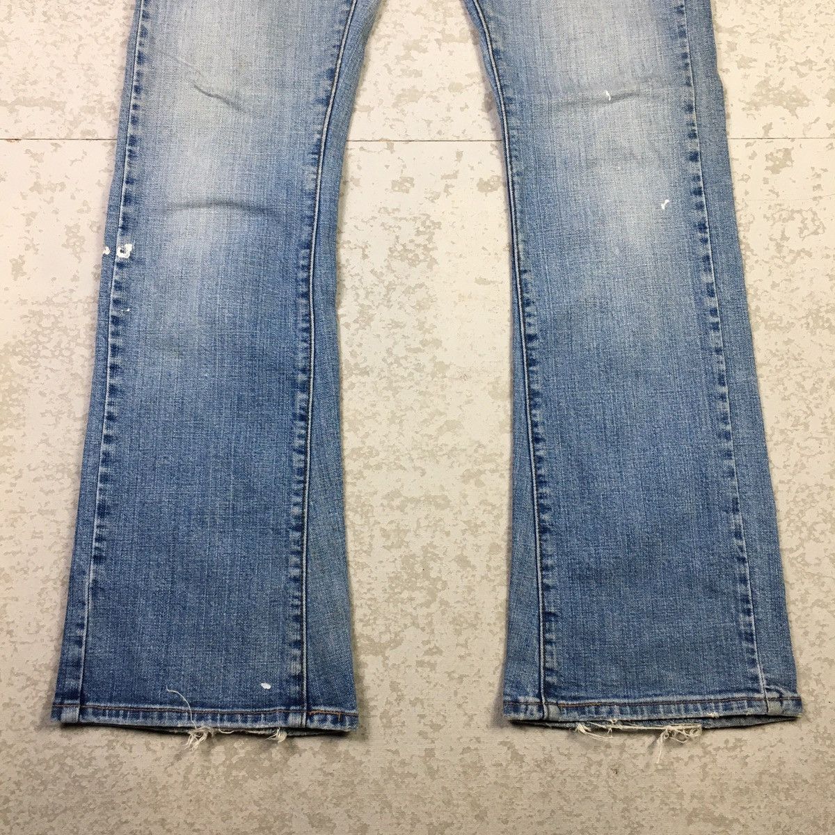 If Six Was Nine Levis 542 Low Flare Washed Blue Vintage Y2K Denim Size US 33 - 3 Thumbnail