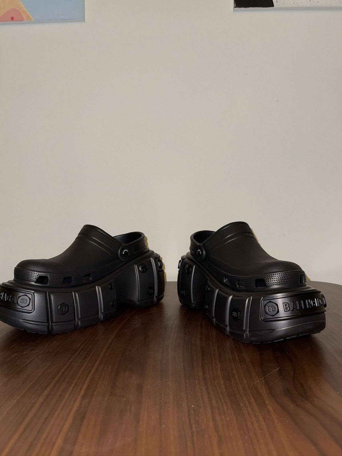 Balenciaga × Crocs Balenciaga Hardcrocs Black on Black Size US 11 / EU 44 - 7 Thumbnail