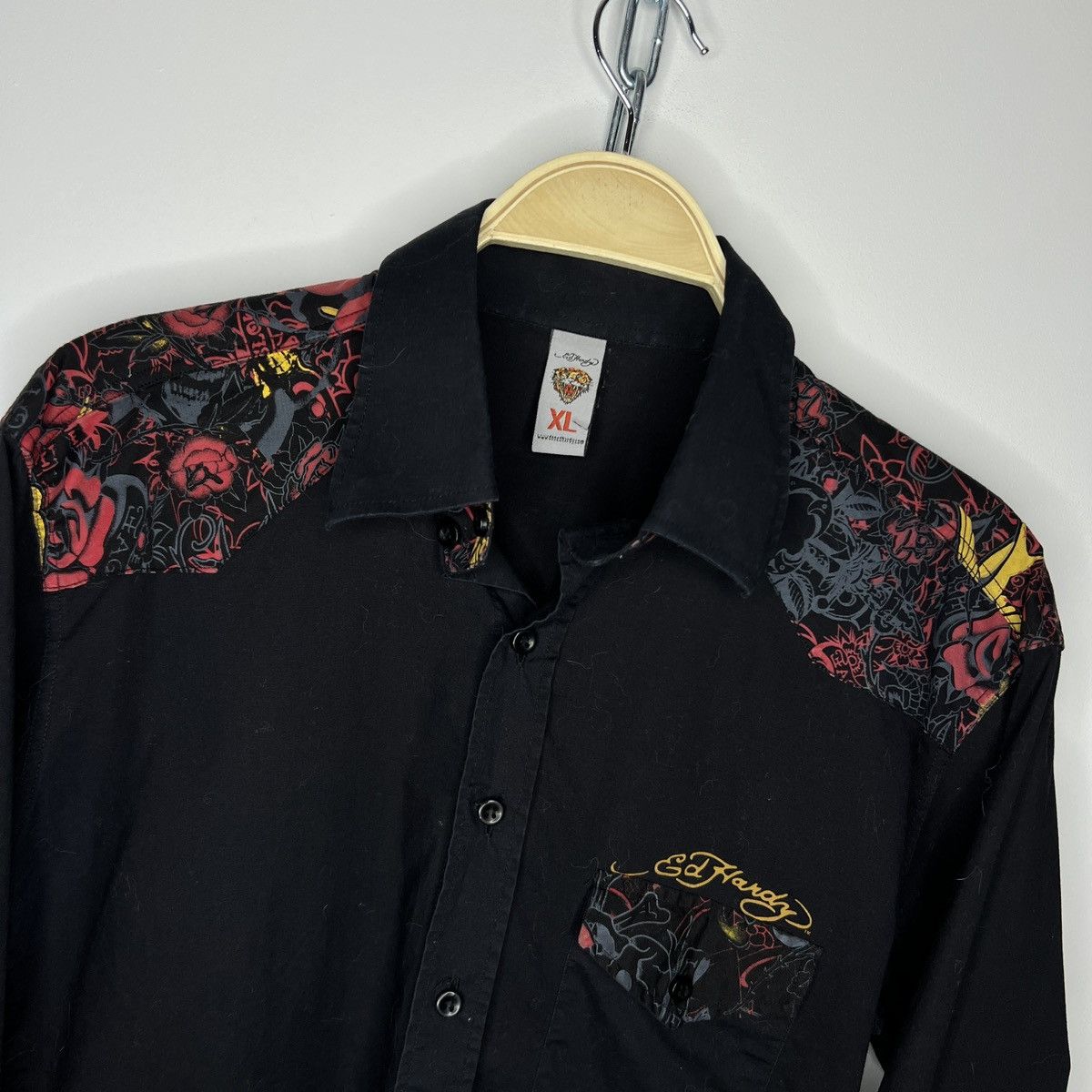 Affliction Crazy Vintage Ed Hardy Shirt Big Spellout Logo Love Kills Size US M / EU 48-50 / 2 - 2 Thumbnail