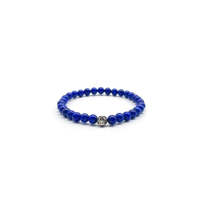 Chrome Hearts Chrome Hearts Lapis Lazuli Silver Cross Bracelet | Grailed