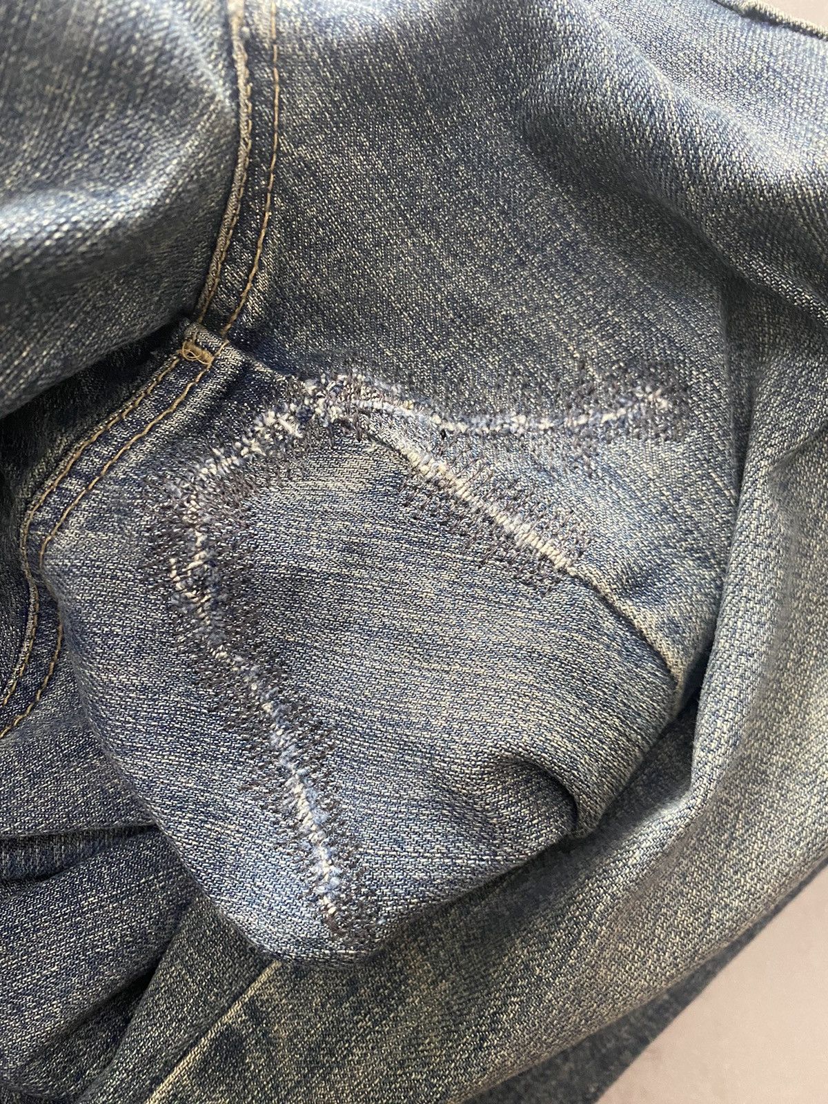 If Six Was Nine × Japanese Brand × Le Grande Bleu (L.G.B.) FLARE BUSH JEANS JAPAN BRAND BUTTON DESIGN BOTTOM RARE STYLE Size US 32 / EU 48 - 8 Thumbnail