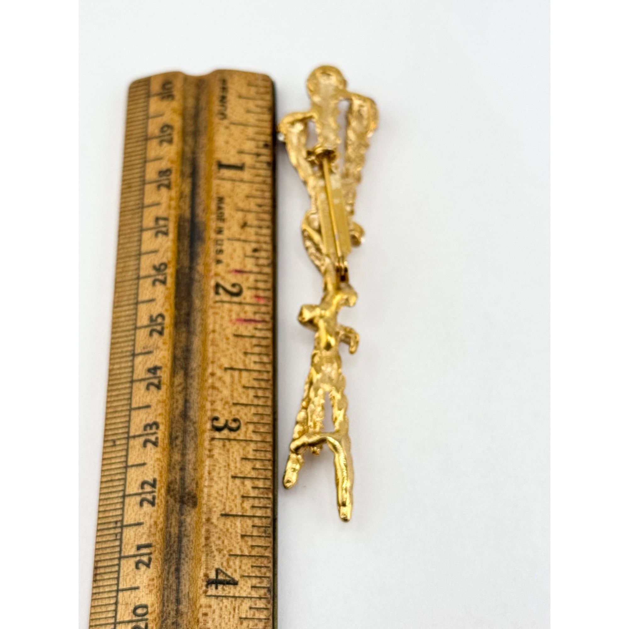 Vintage Vintage mogul glass jewel rhinestone scepter brooch pin Size ONE SIZE - 5 Thumbnail