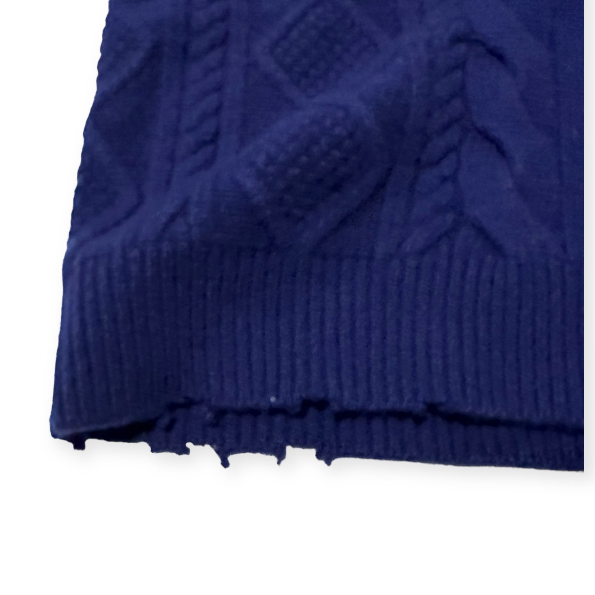 Rta RtA Zane Reverse V-Neck Cable Knit Sweater, Blue, Size S, N Size S / US 4 / IT 40 - 17 Thumbnail